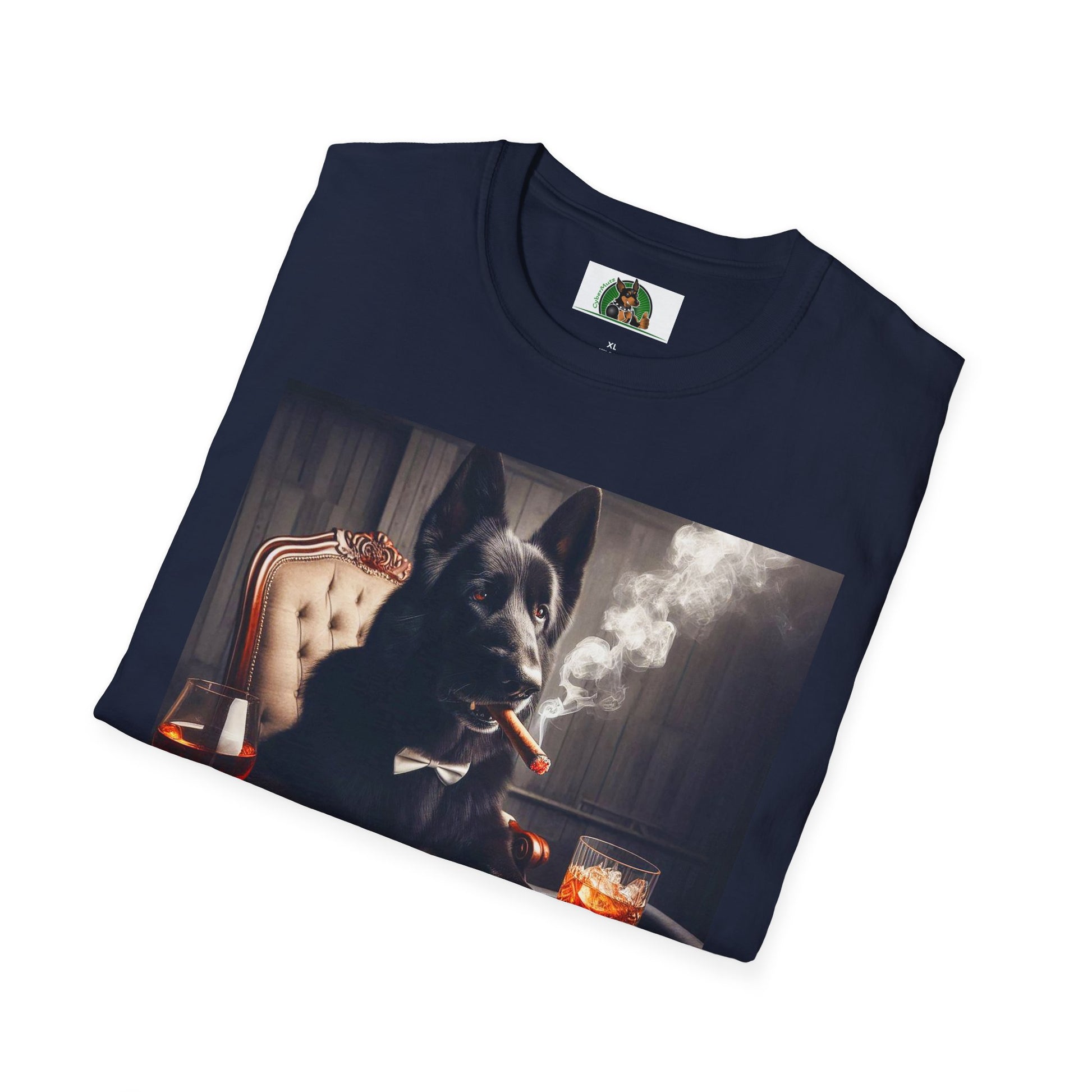 German Shepherd playing poker shirt T-Shirt Printify