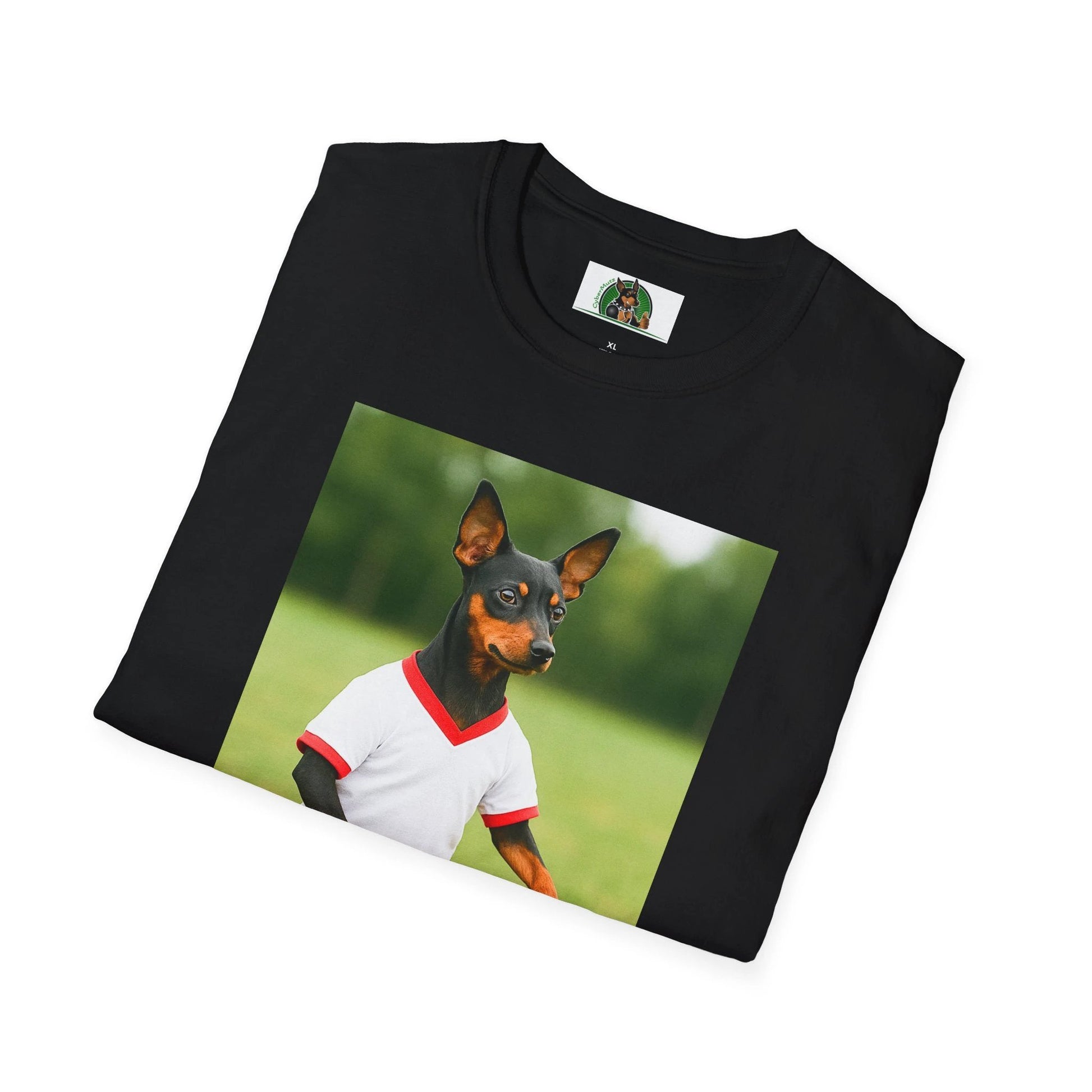 Miniature Pinscher Soccer T-Shirt — "Min Pin Soccer" Dog Lover Sports Tee by Printify