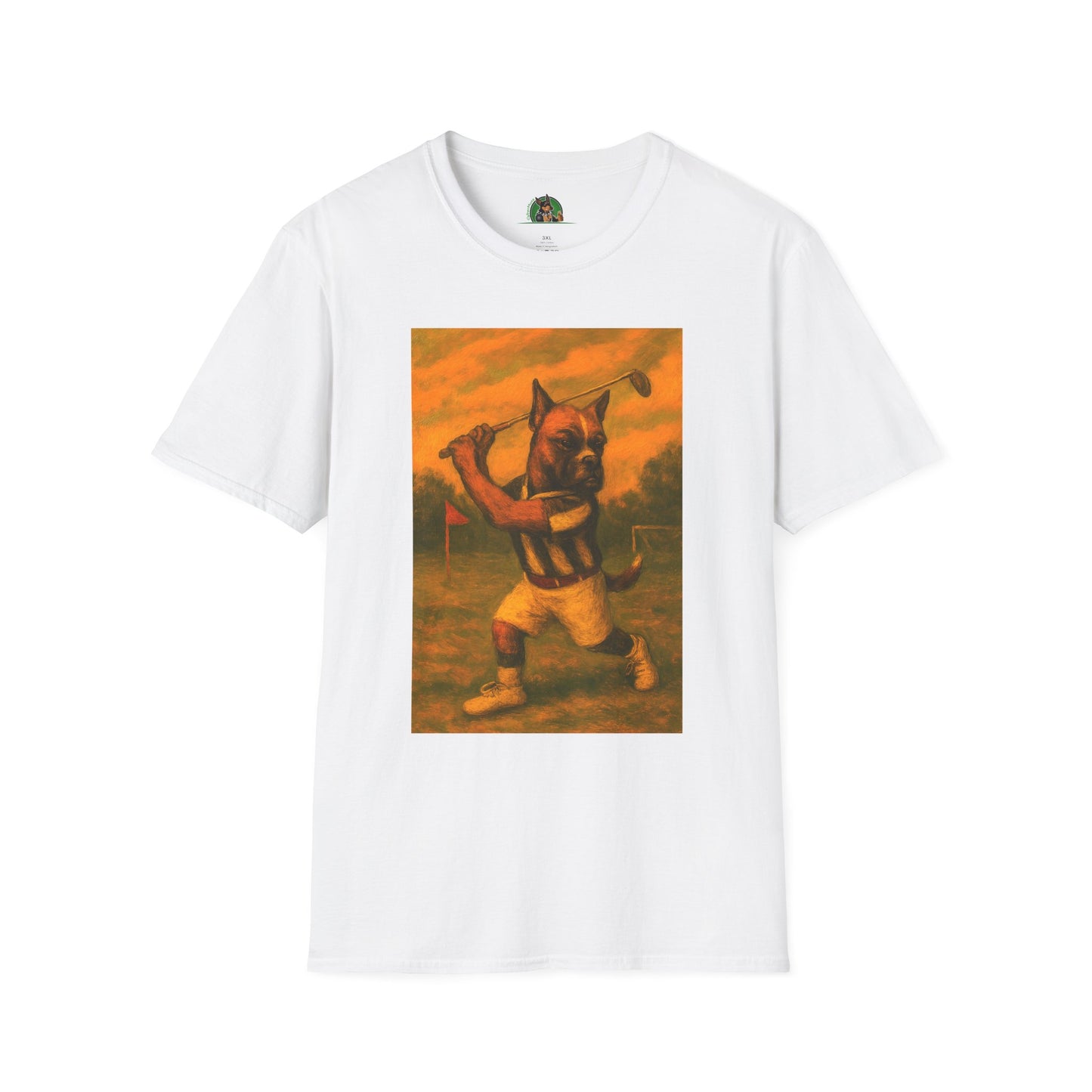 Boxer Puppy Dogs T-Shirt - Sports Golf Unisex T-Shirt Printify White XS