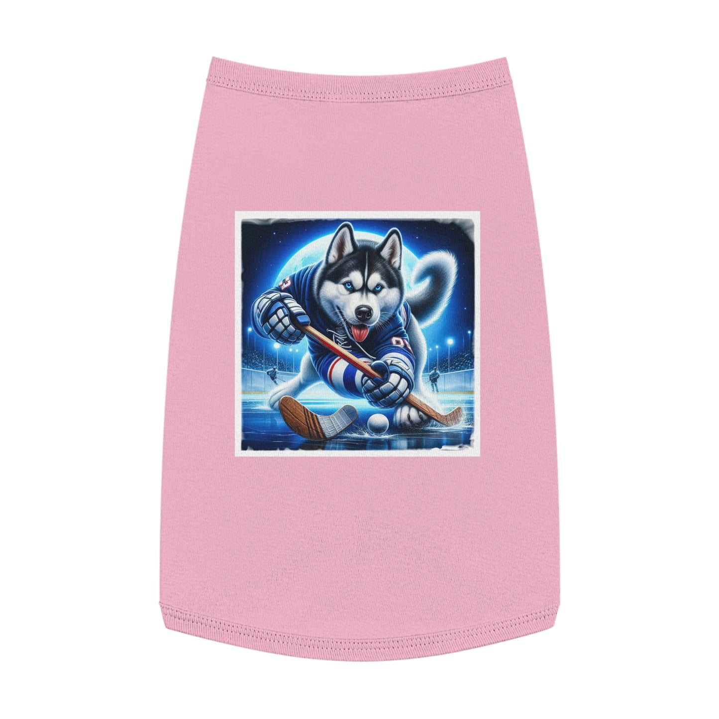 Pet Tank Top Husky Pets Printify L Pink