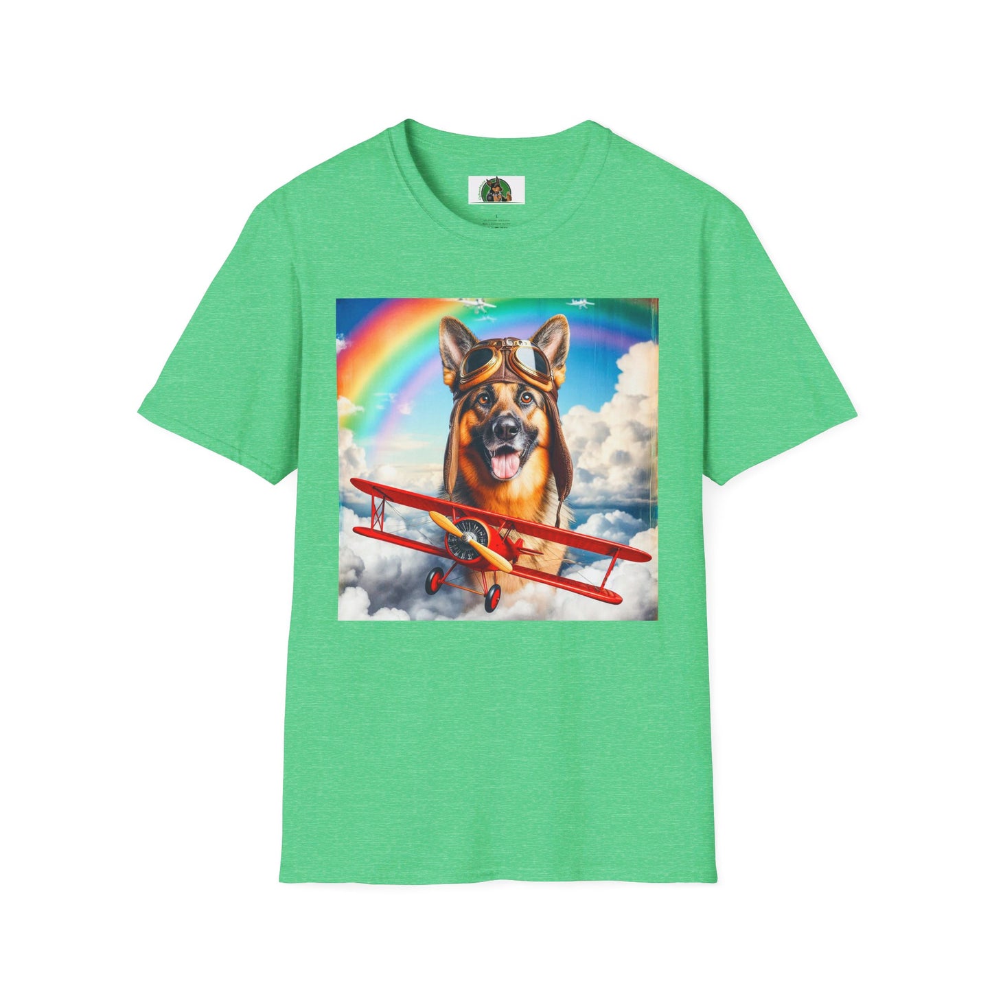 German Shepherd T-Shirt Printify Heather Irish Green S 