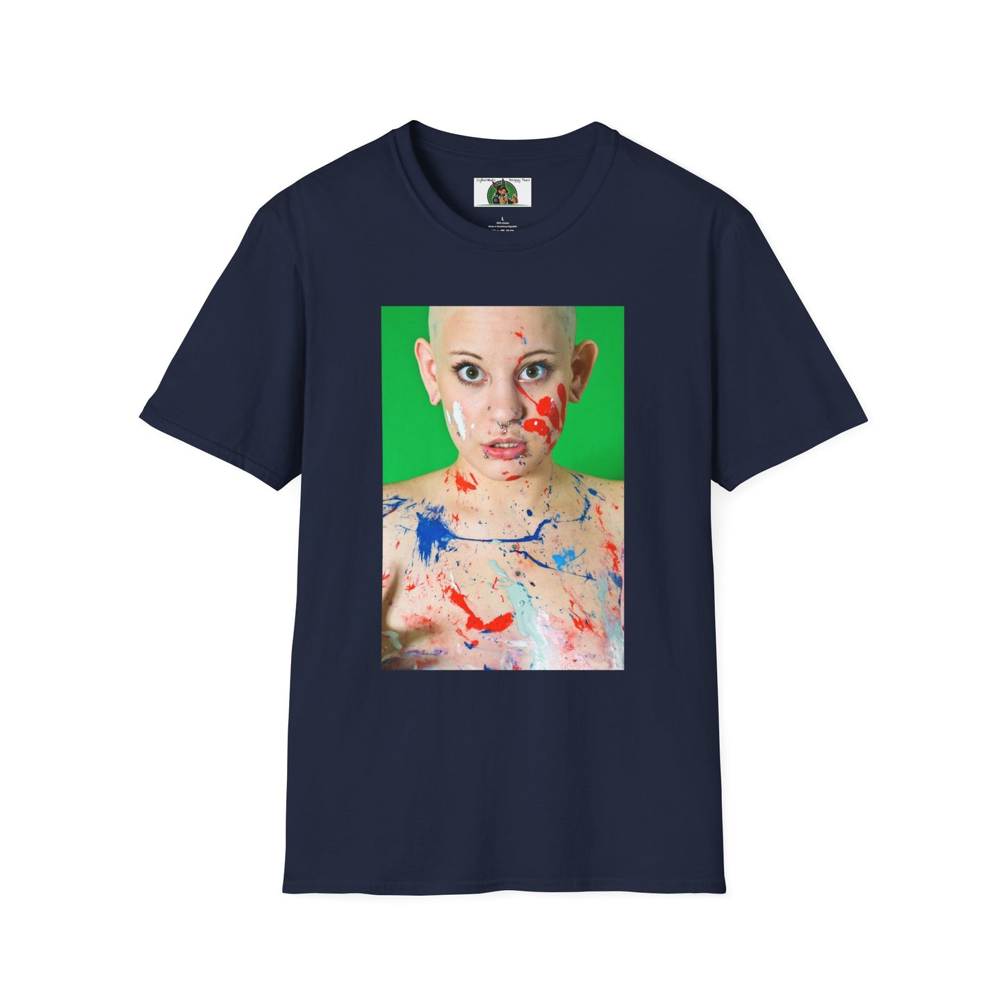 Mis·cel·la·ne·ous Funny Girl T-Shirt Printify S Navy 