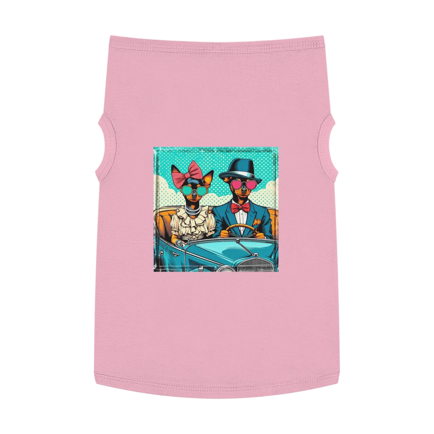 Wacky Dog Tank Top - Min Pin Tank Tops Pets Printify XL Pink 