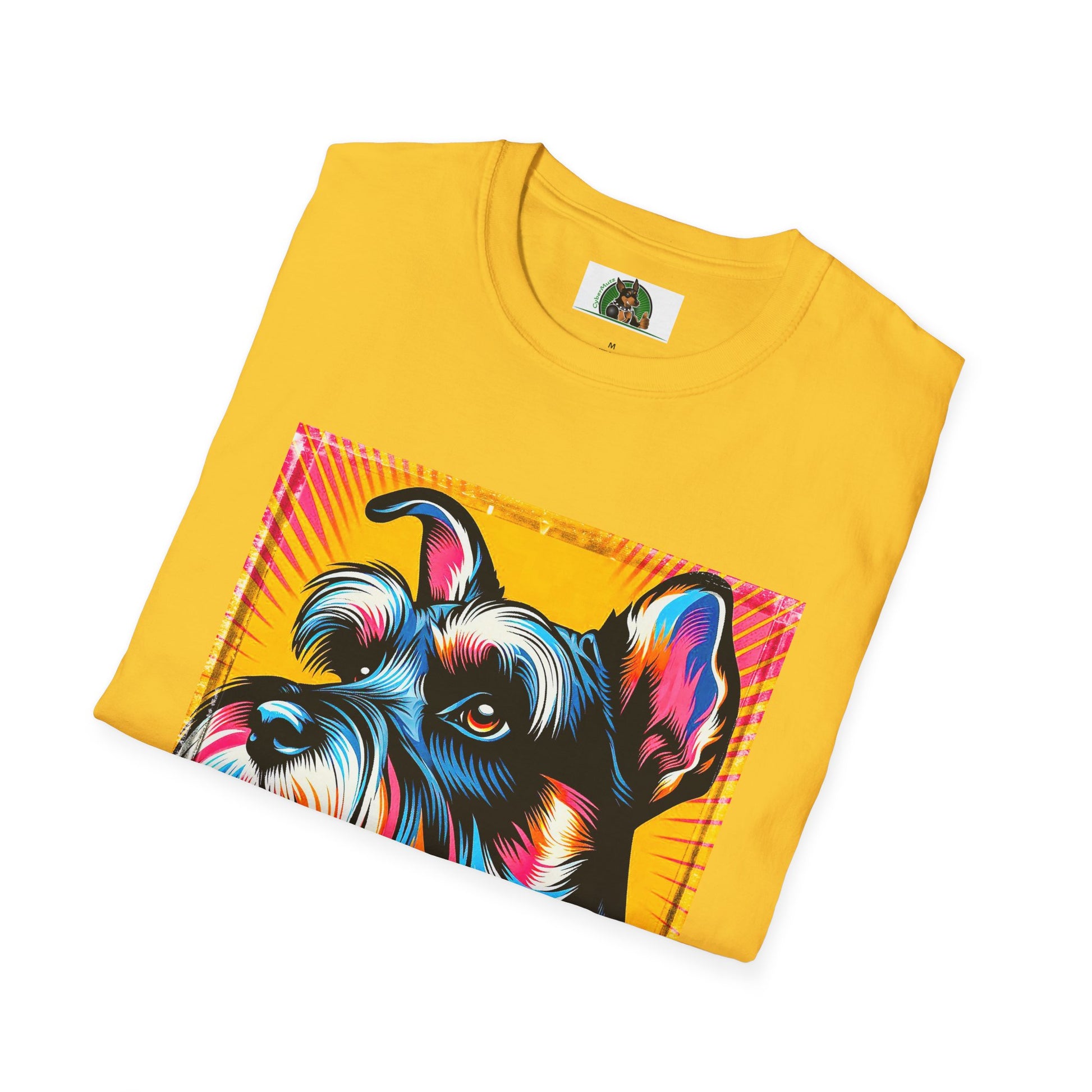 Schnauzer T-Shirt with Miniature Schnauzer Design T-Shirt Printify   