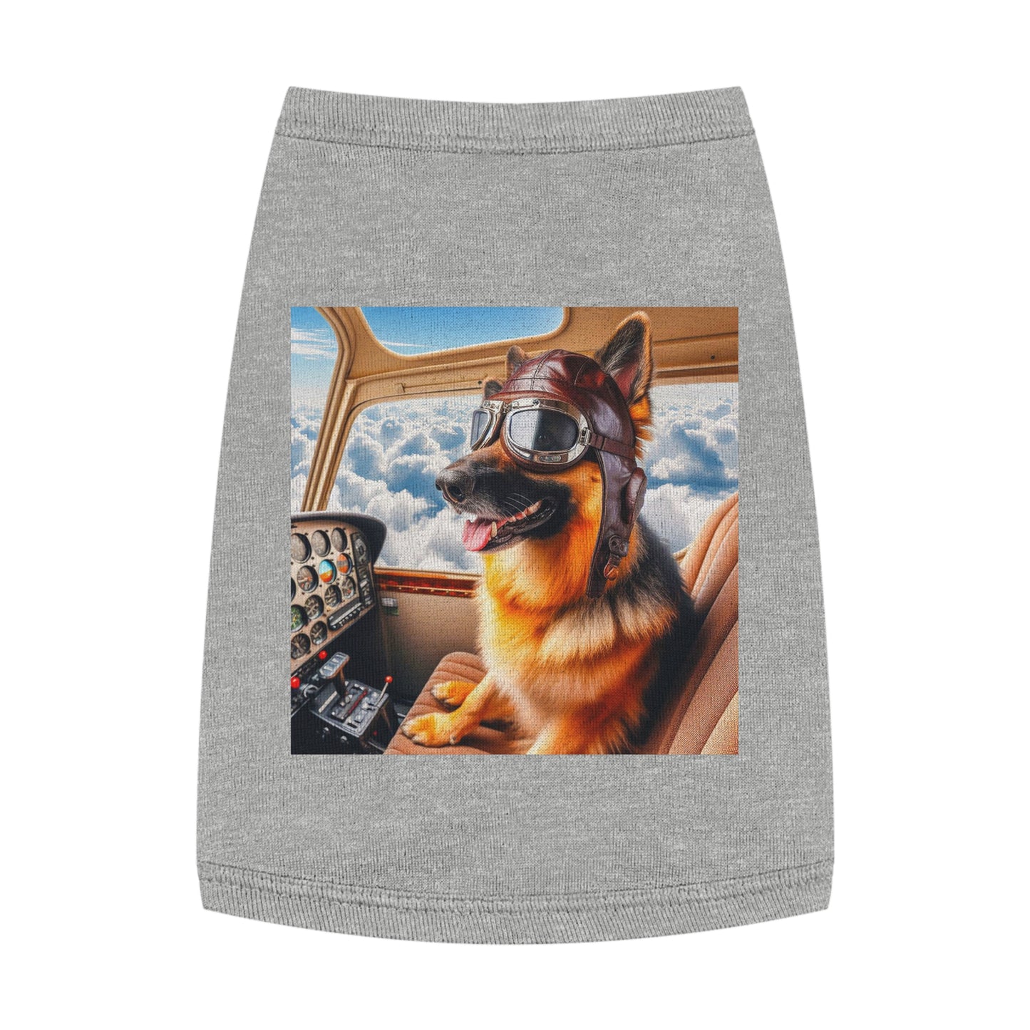 Pet Tank Top German Shepherd Pets Printify M Heather 