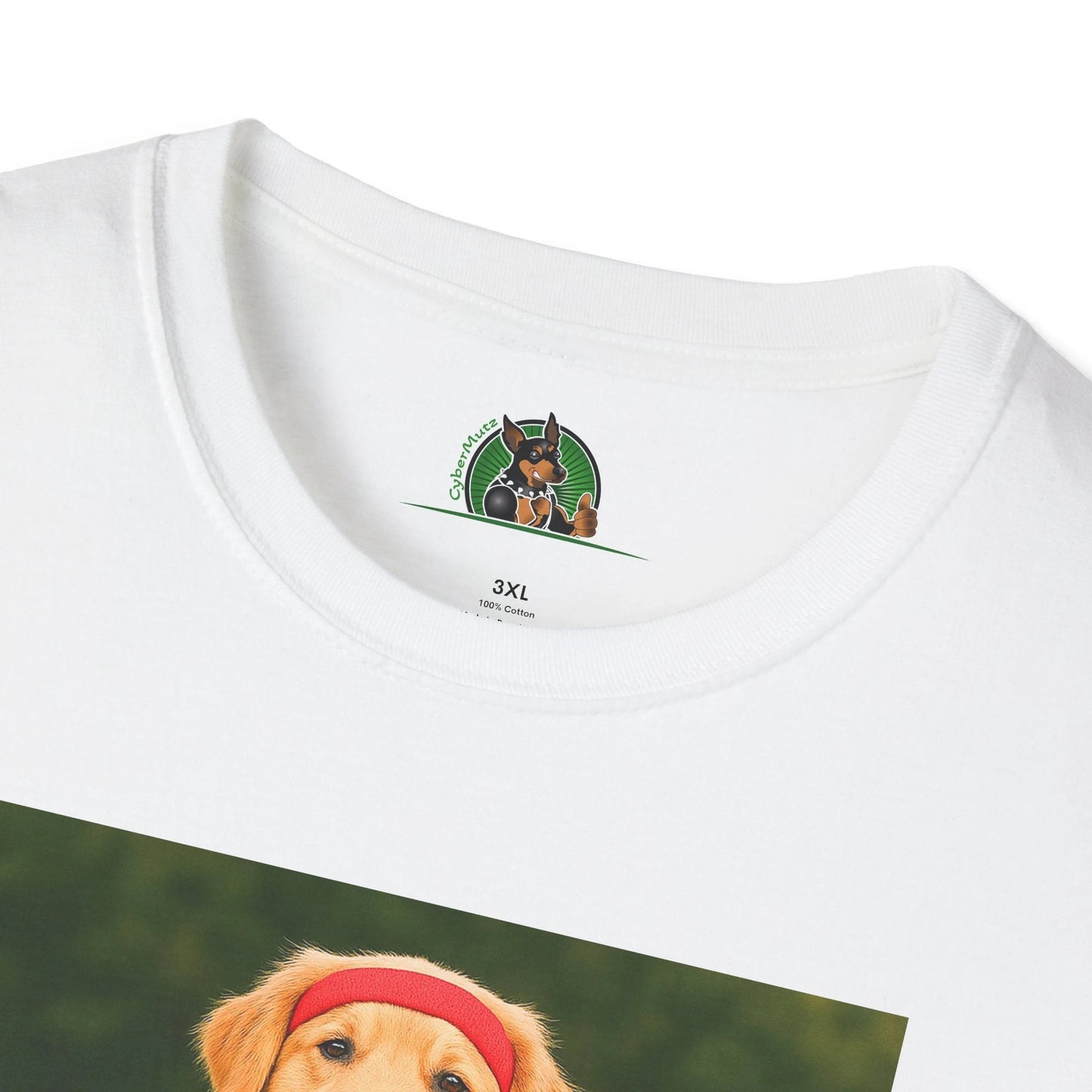 Golden Retriever Playing Basketball T-Shirt — Sports Dog Tee T-Shirt Printify