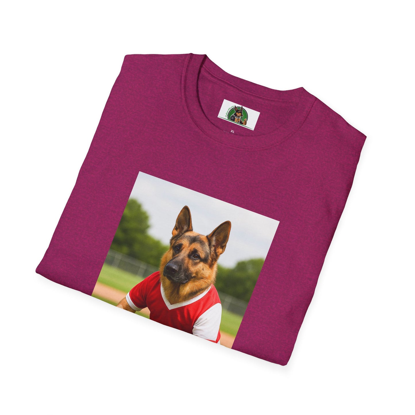German Shepherd Soccer T-Shirt — Sports Dog Playing Soccer