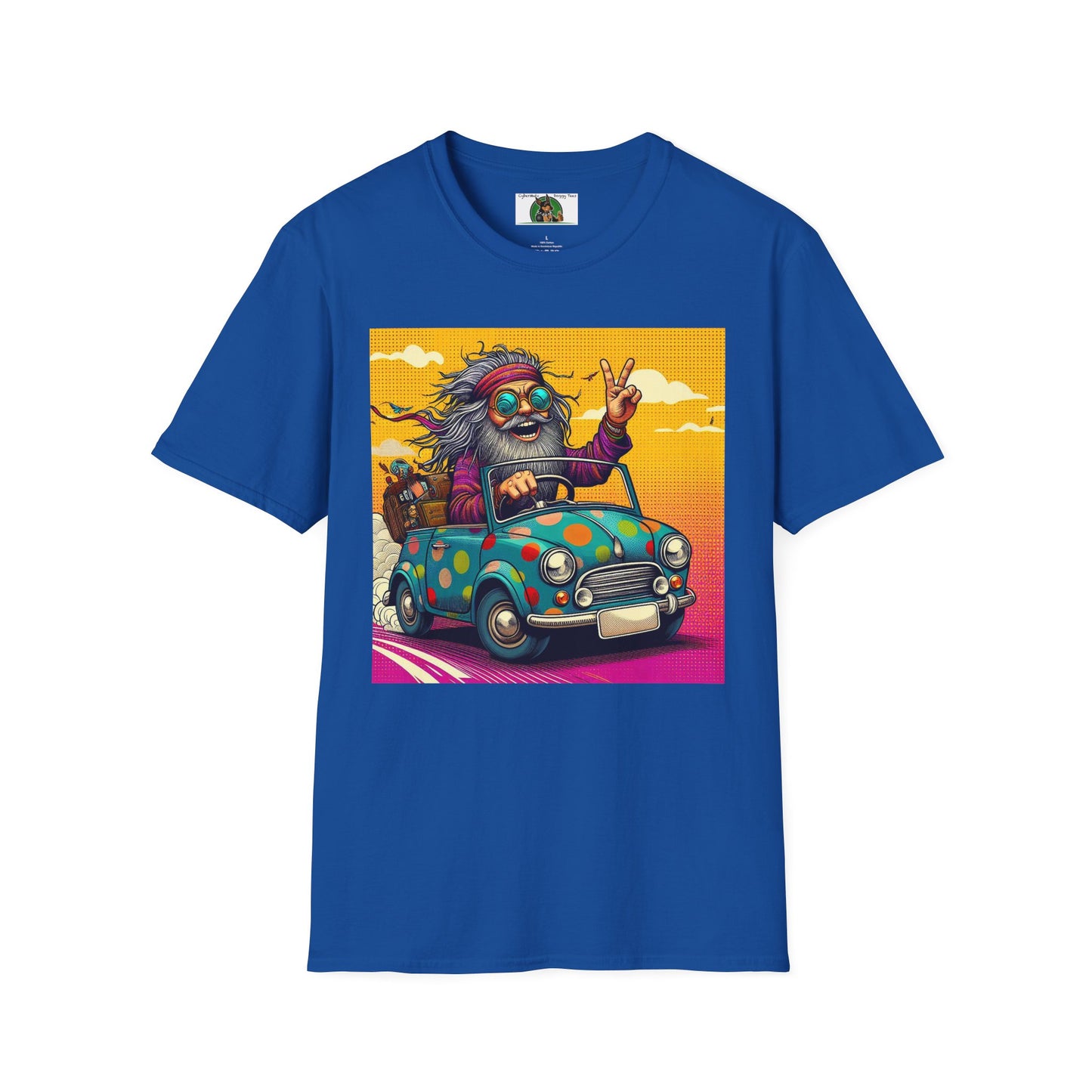 Wacky Dude in a Little Car T-Shirt Printify Royal S 