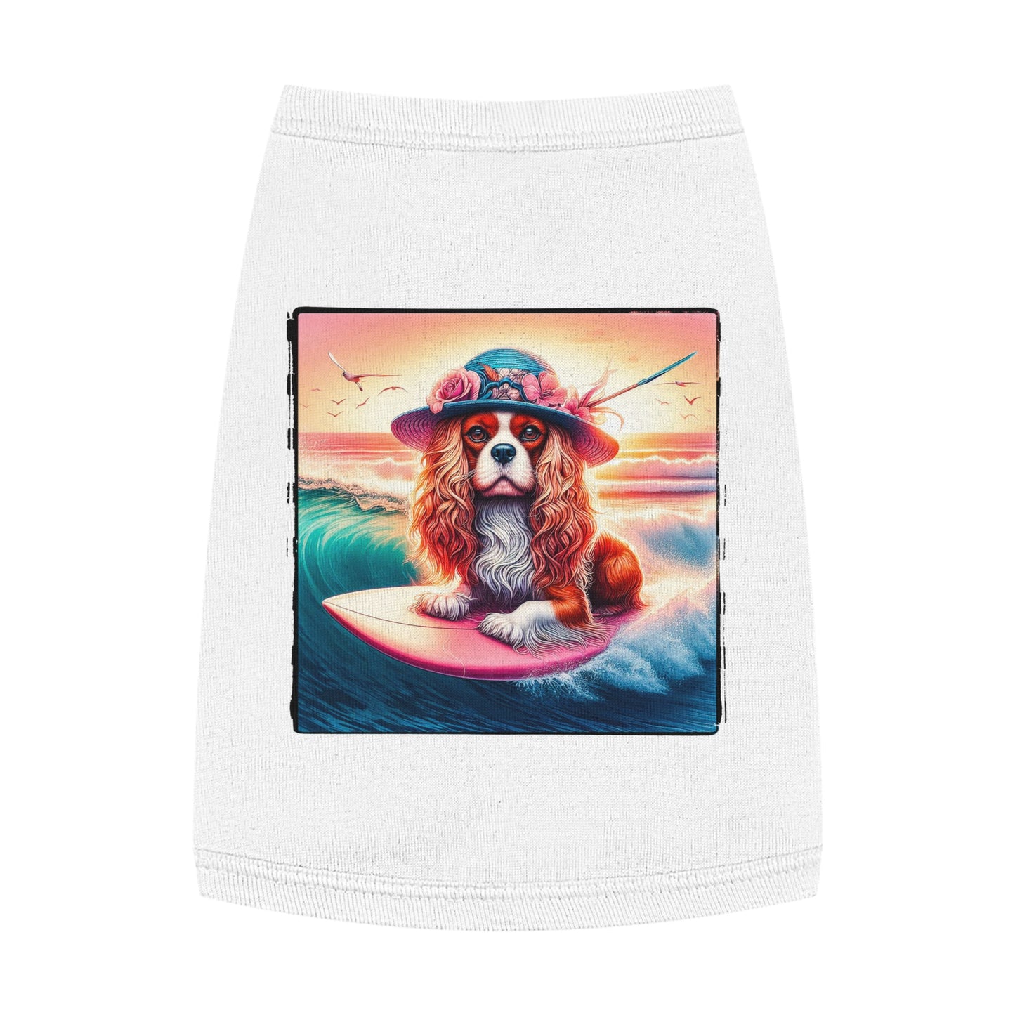 Pet Tank Top Cavalier King Charles Spaniel Pets Printify M White 