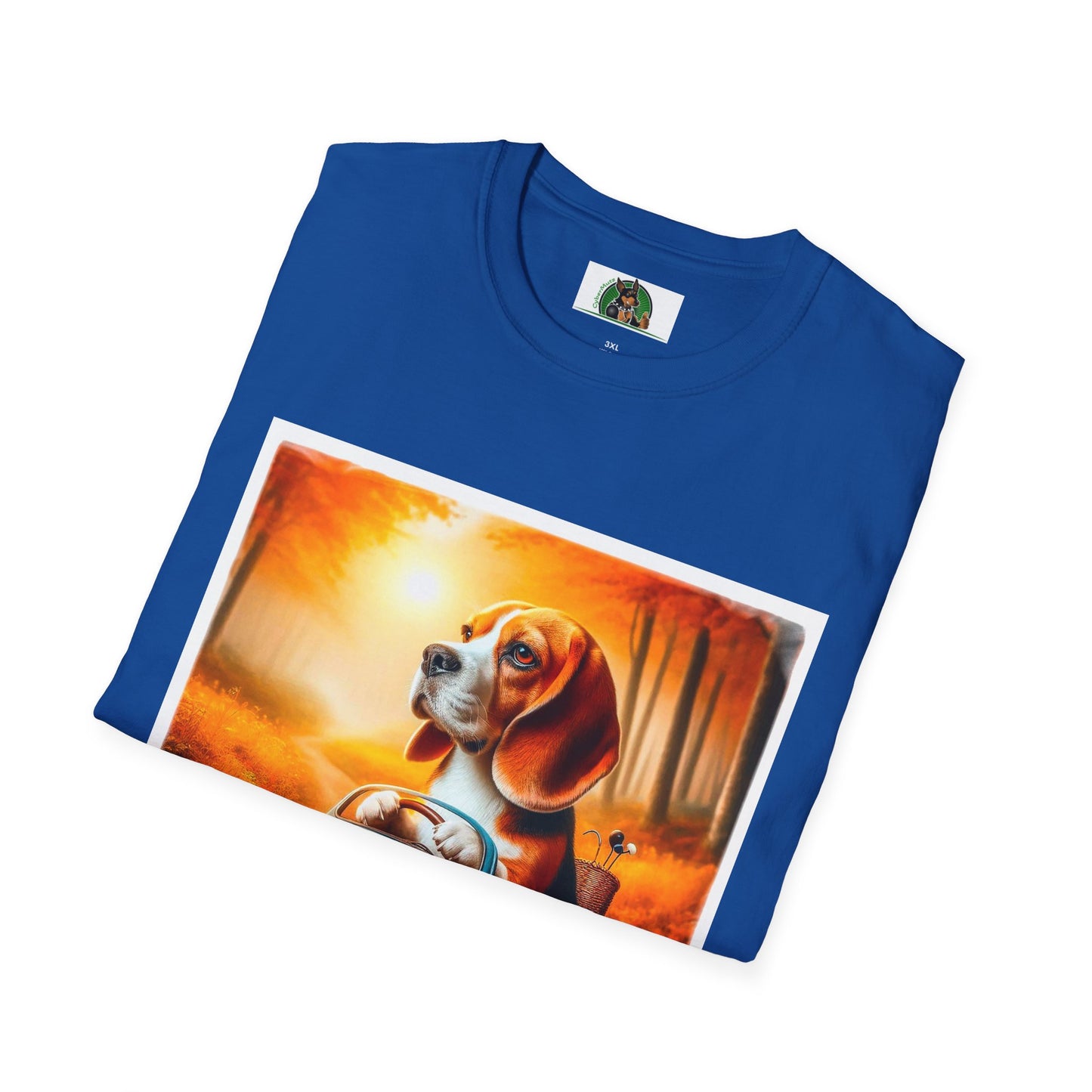 Wacky Beagle Dog Driving Tiny Car T-Shirt Printify   