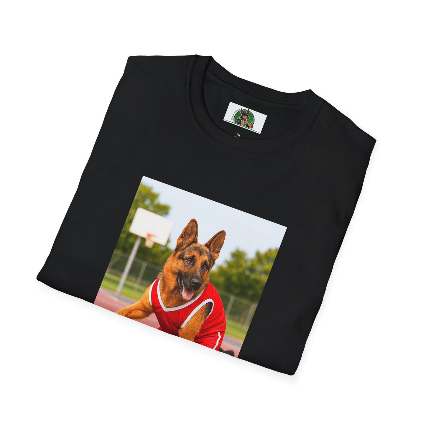 Sports German Shepherd Basketball T-Shirt T-Shirt Printify