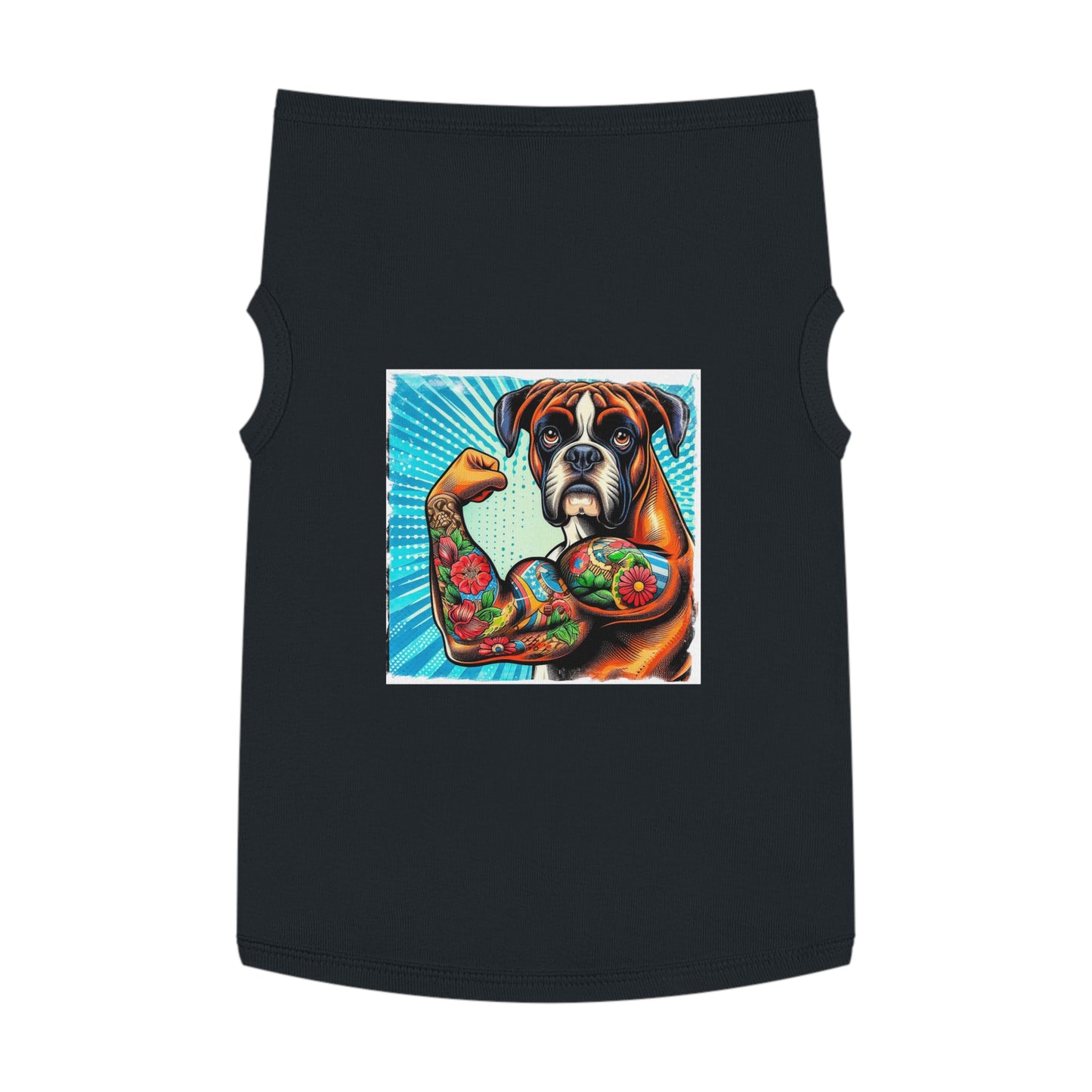 Pet Tank Top Boxer Pets Printify XL Black 