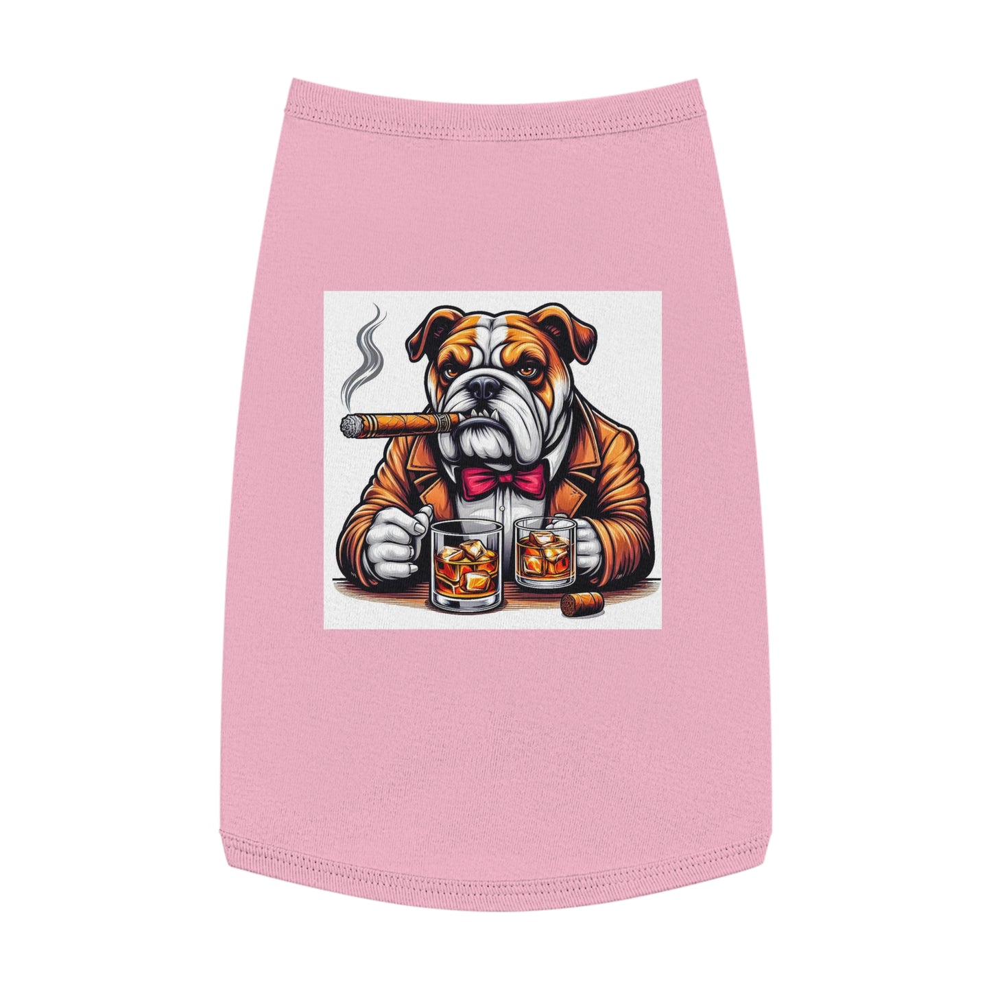 Pet Tank Top Bulldog Pets Printify L Pink 