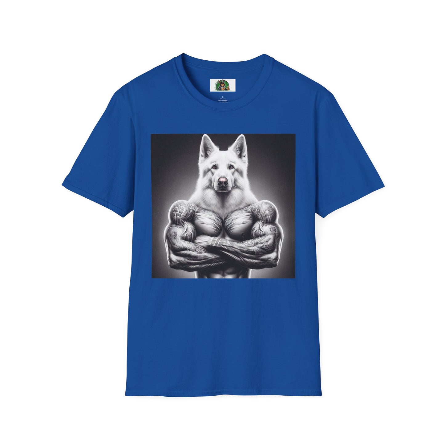 German Shepherd muscle man shirt T-Shirt Printify Royal S