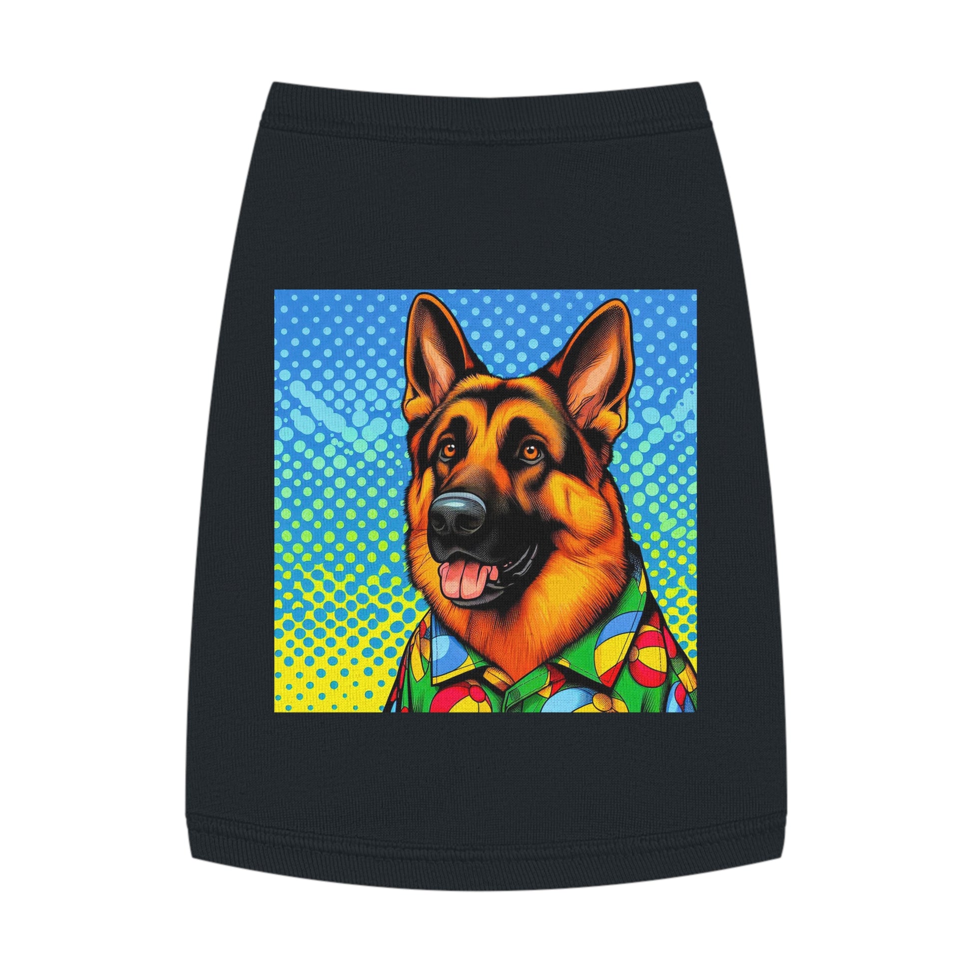 Pet Tank Top Gorman Shepherd fun shirt Pets Printify M Black