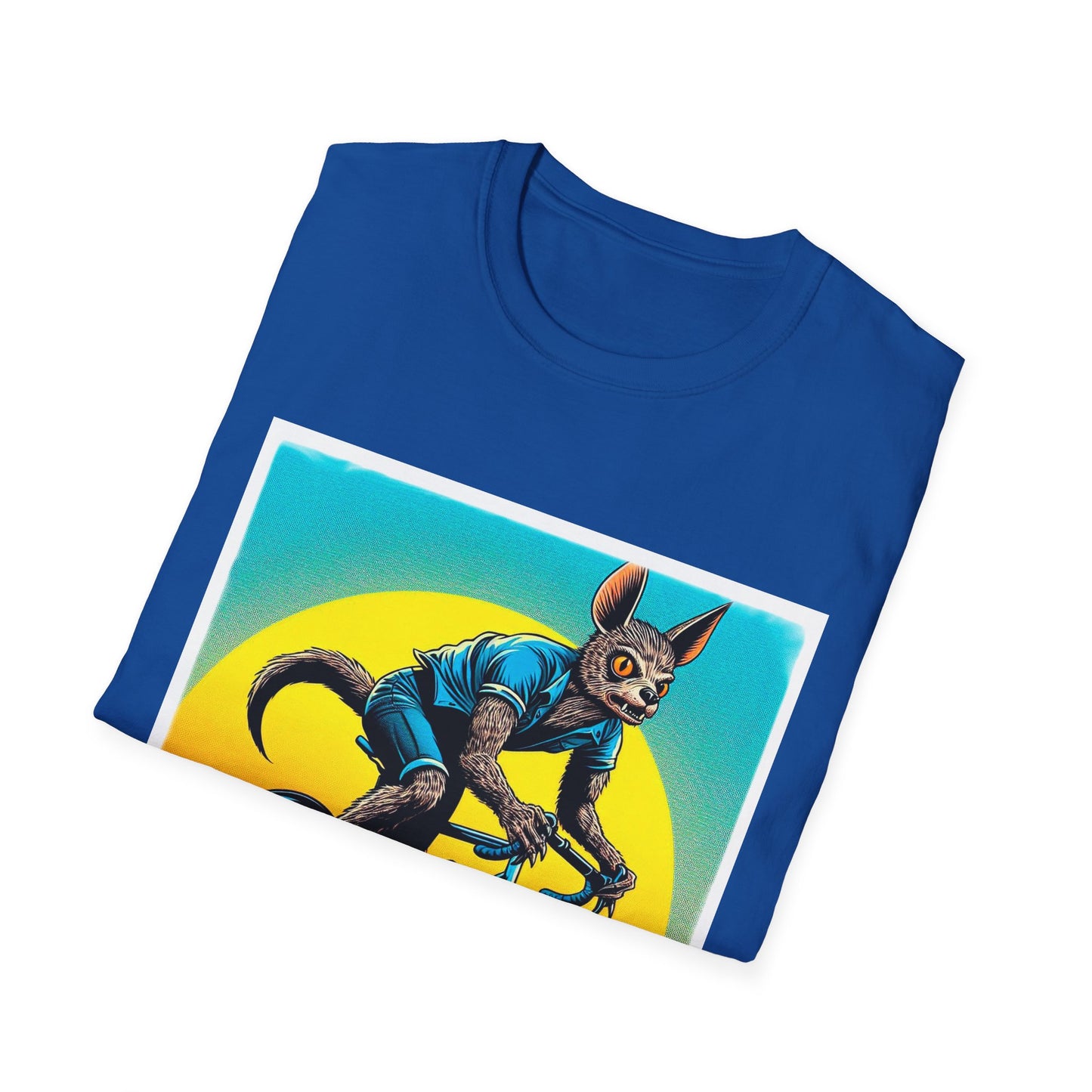 Chupacabra bike riding t shirt T-Shirt Printify