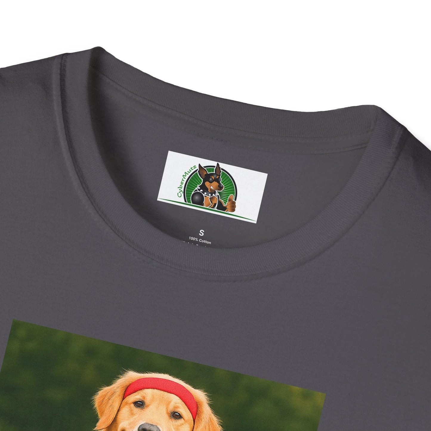 Golden Retriever Playing Basketball T-Shirt — Sports Dog Tee T-Shirt Printify