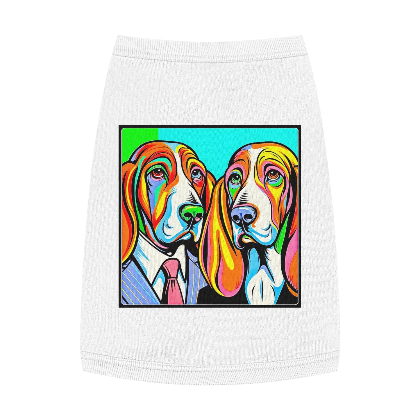 Pet Tank Top Basset Hound Pets Printify M White