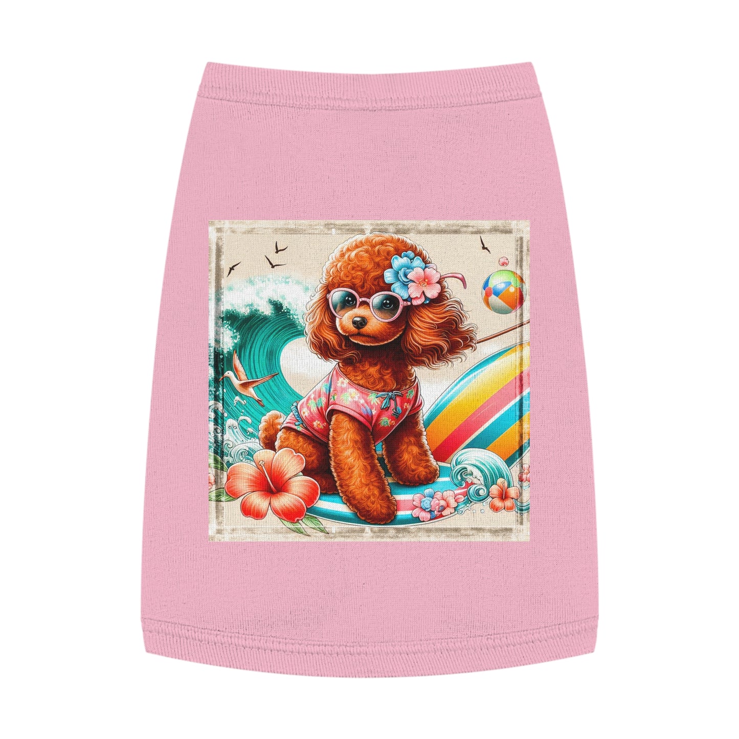 Pet Tank Top Poodle Pets Printify M Pink 