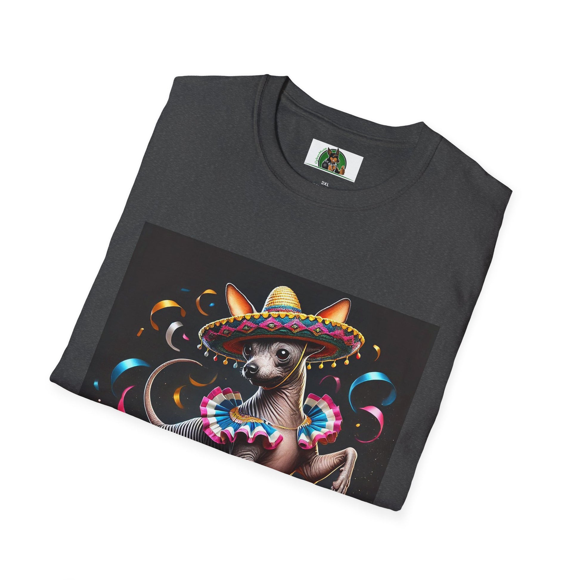 Mexican Hairless Dancing Dog T-Shirt T-Shirt Printify