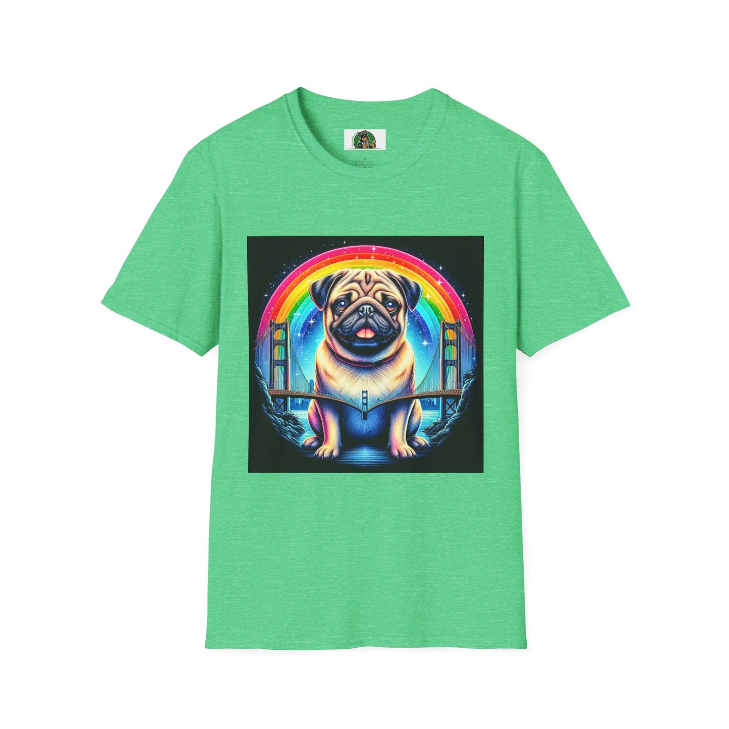 Pugs T-Shirt Printify S Heather Irish Green 