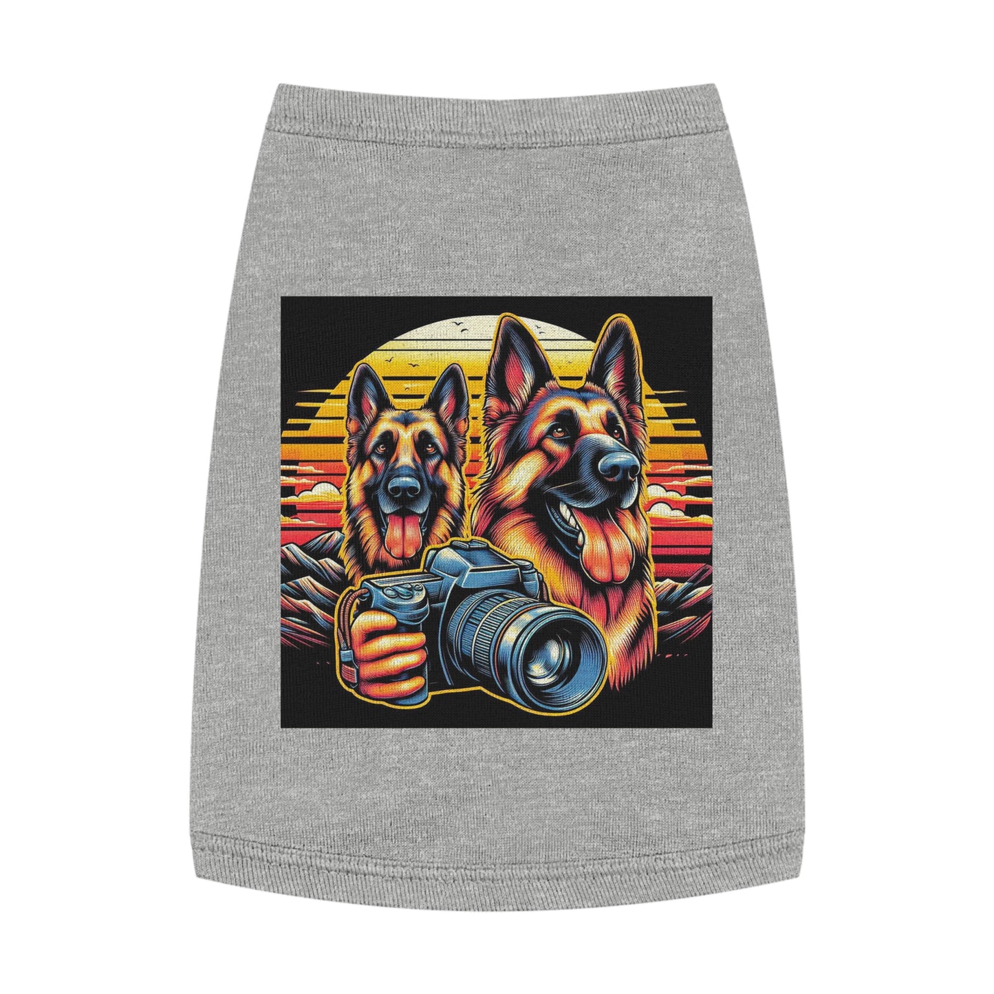 Pet Tank Top German Shepherd Pets Printify M Heather 