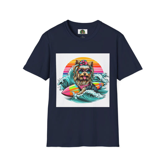 Yorkie T-Shirt Printify S Navy 