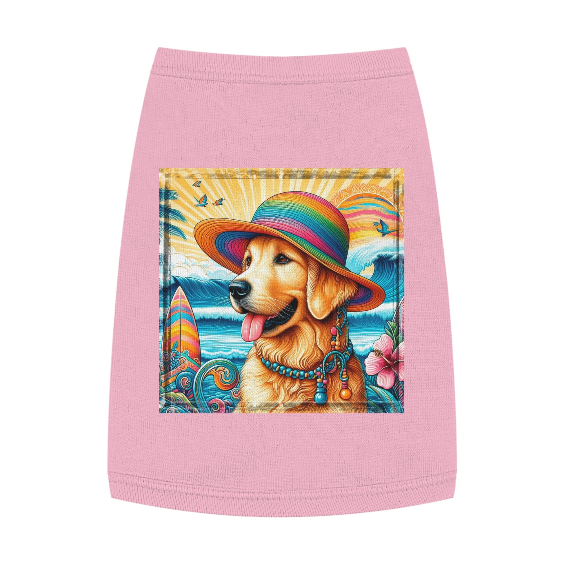 Golden Retriever pet tank top Pets Printify   