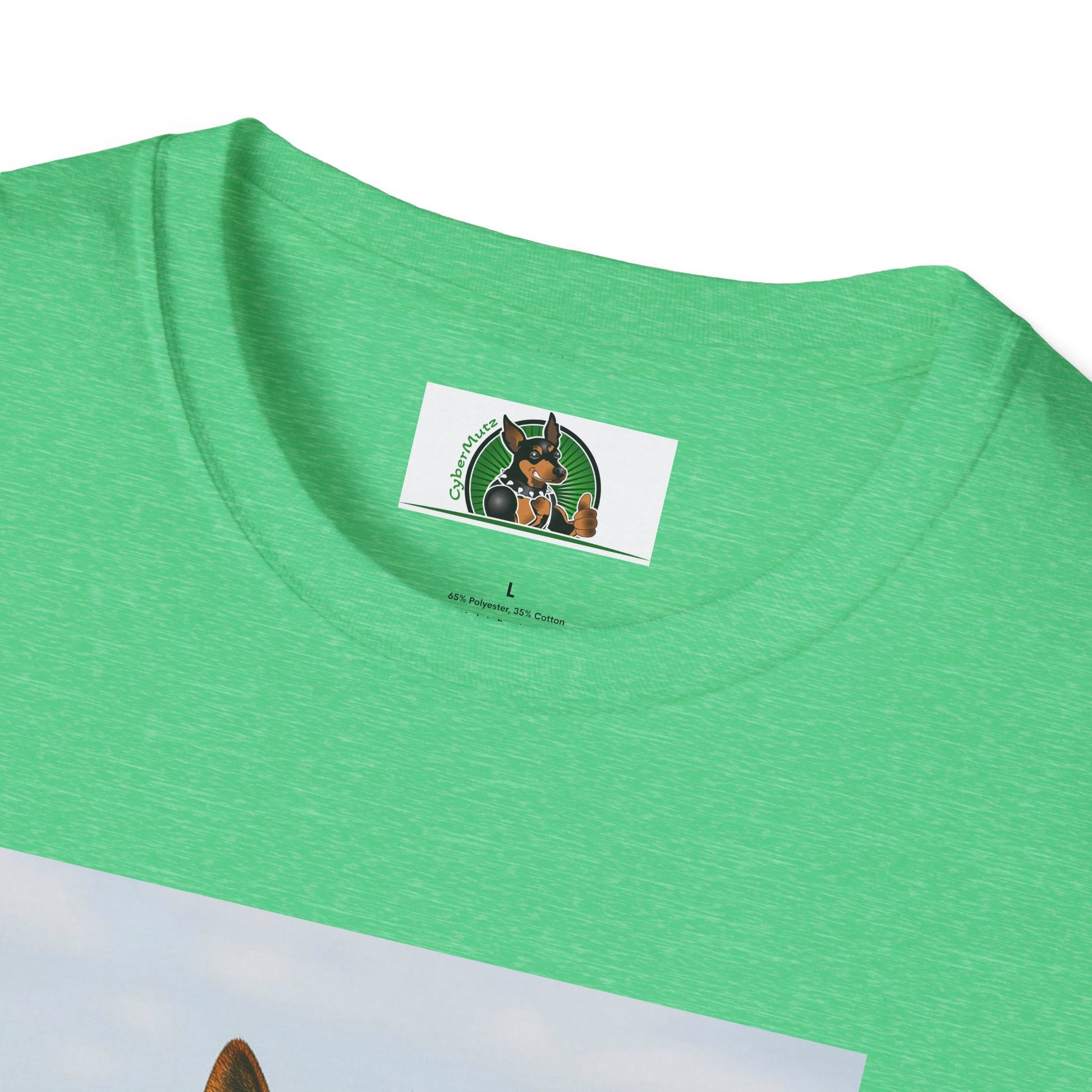 Sports German Shepherd Playing Football Unisex T-Shirt T-Shirt Printify