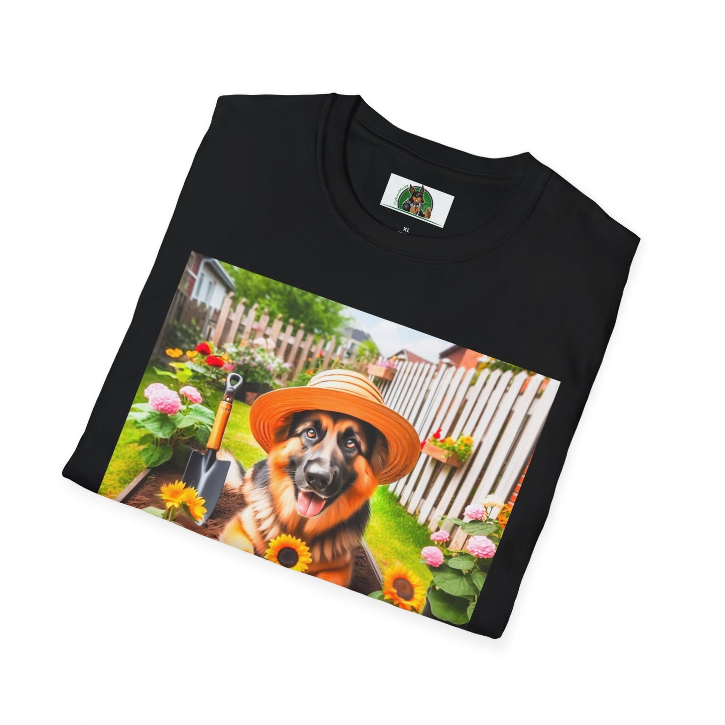 German Shepherd gardening shirt