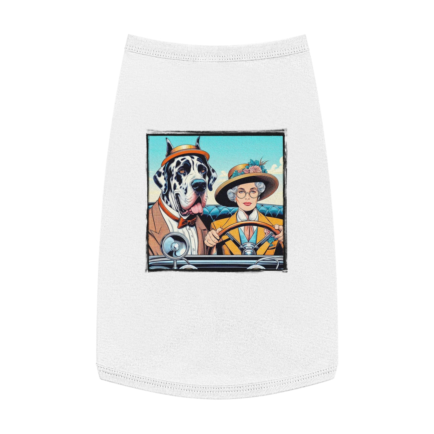 Pet Tank Top Great Dane Pets Printify L White