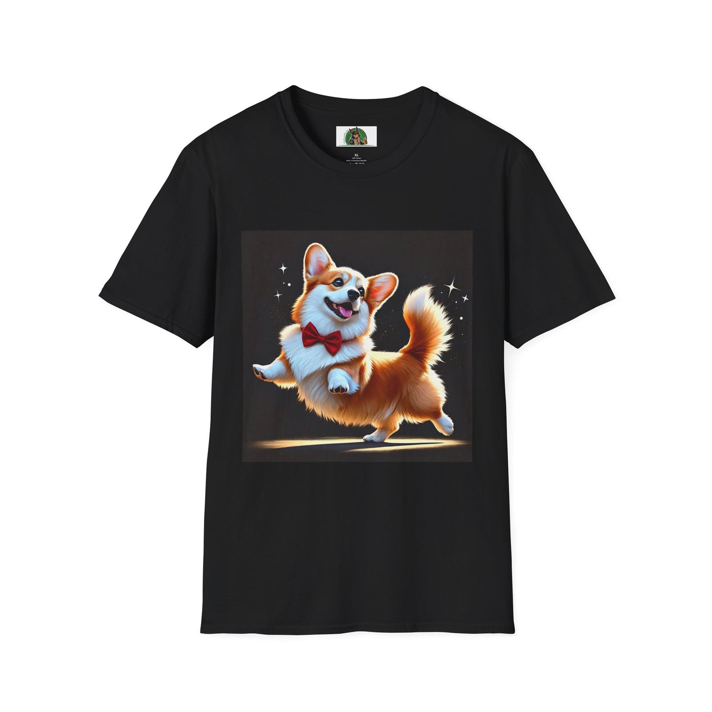 Dancing Pembroke Welsh Corgi T-Shirt T-Shirt Printify XS Black