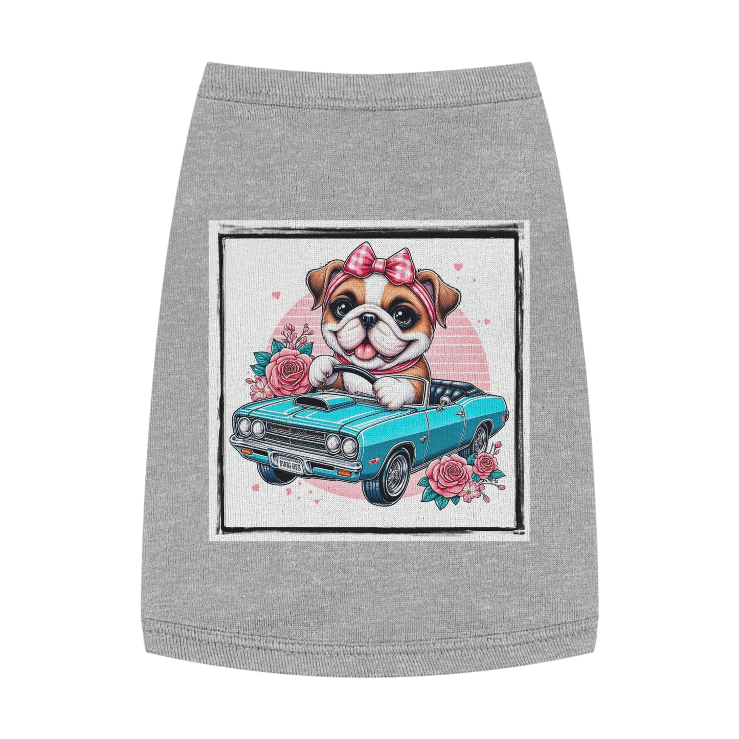 Wacky Pet Tank Top Bulldog Pets Printify M Heather 