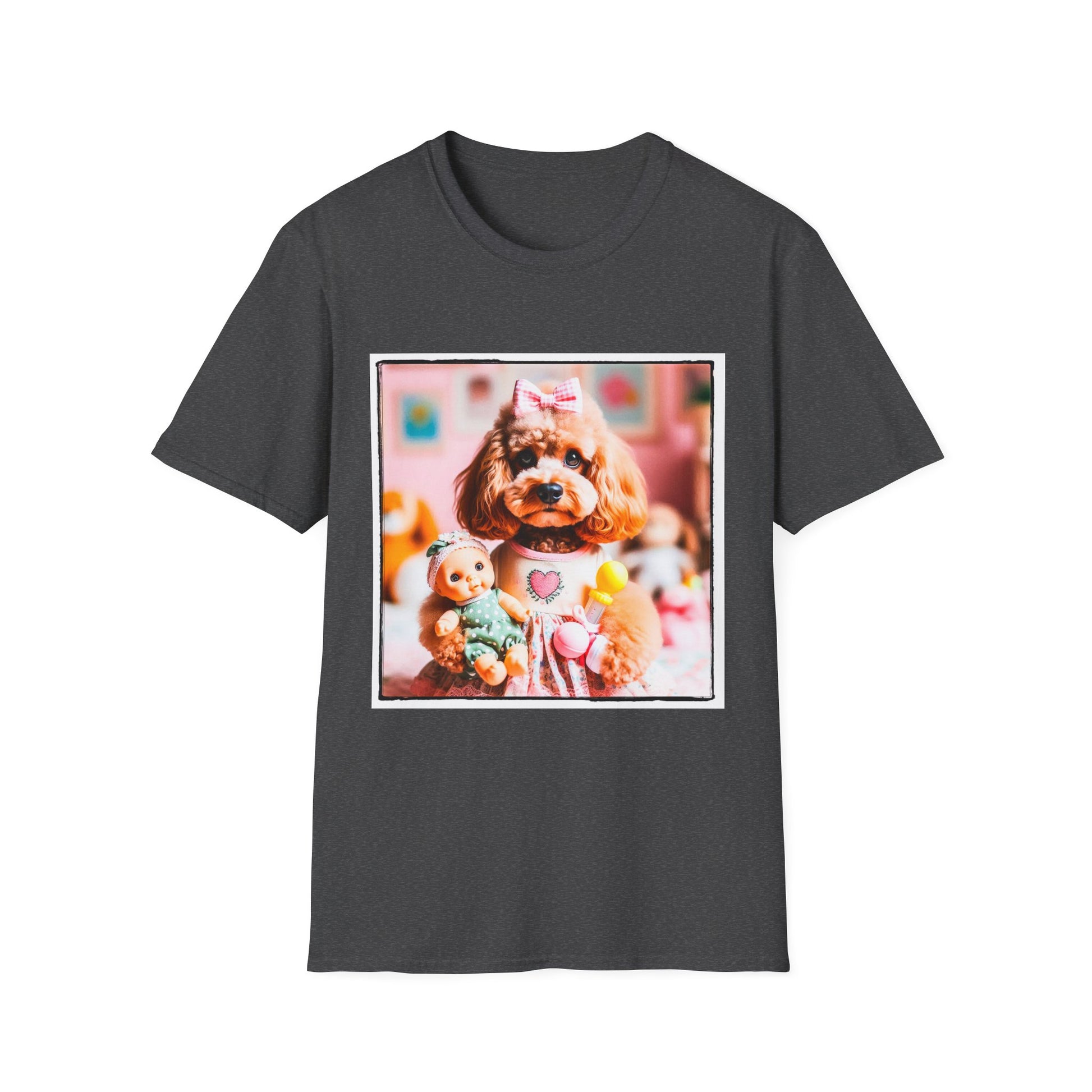 CockerPoo babydoll t shirt T-Shirt Printify XS Dark Heather