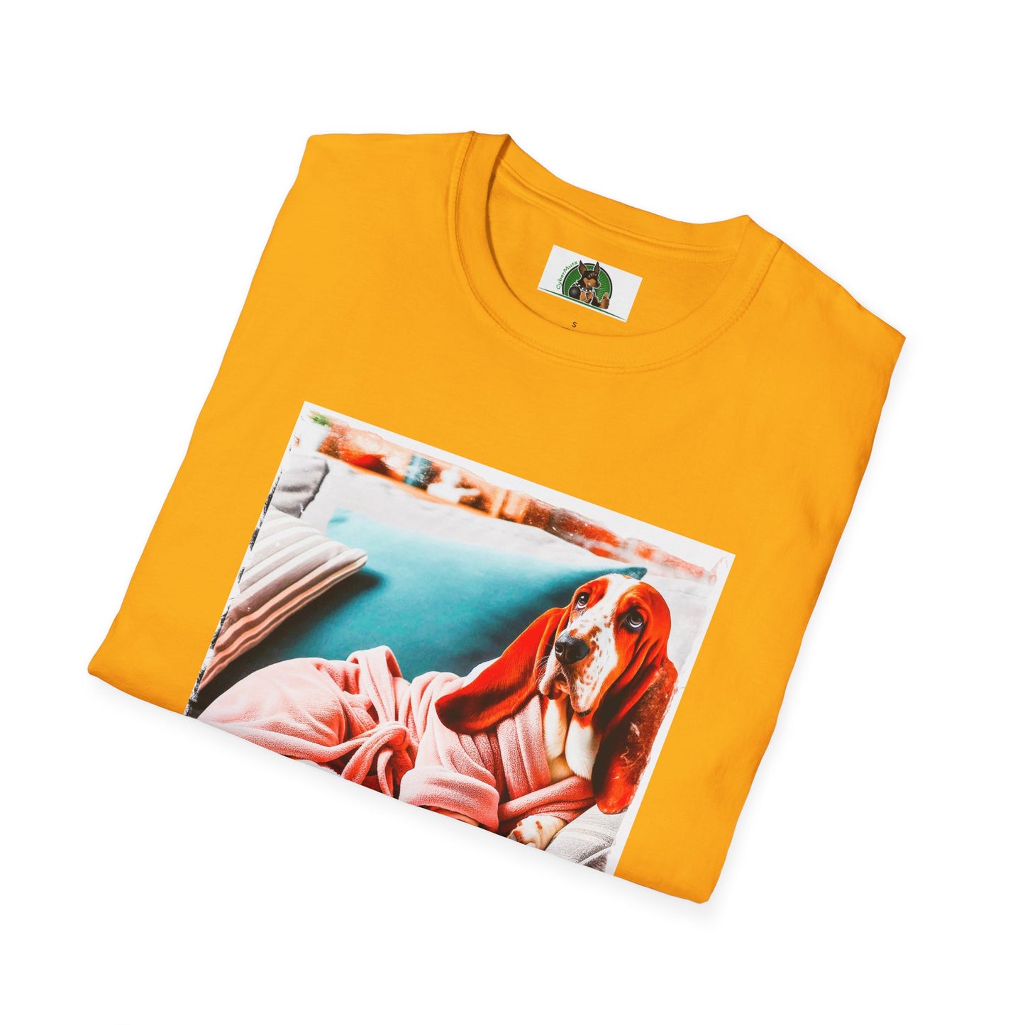 Basset Hound In Bath Robe Pic