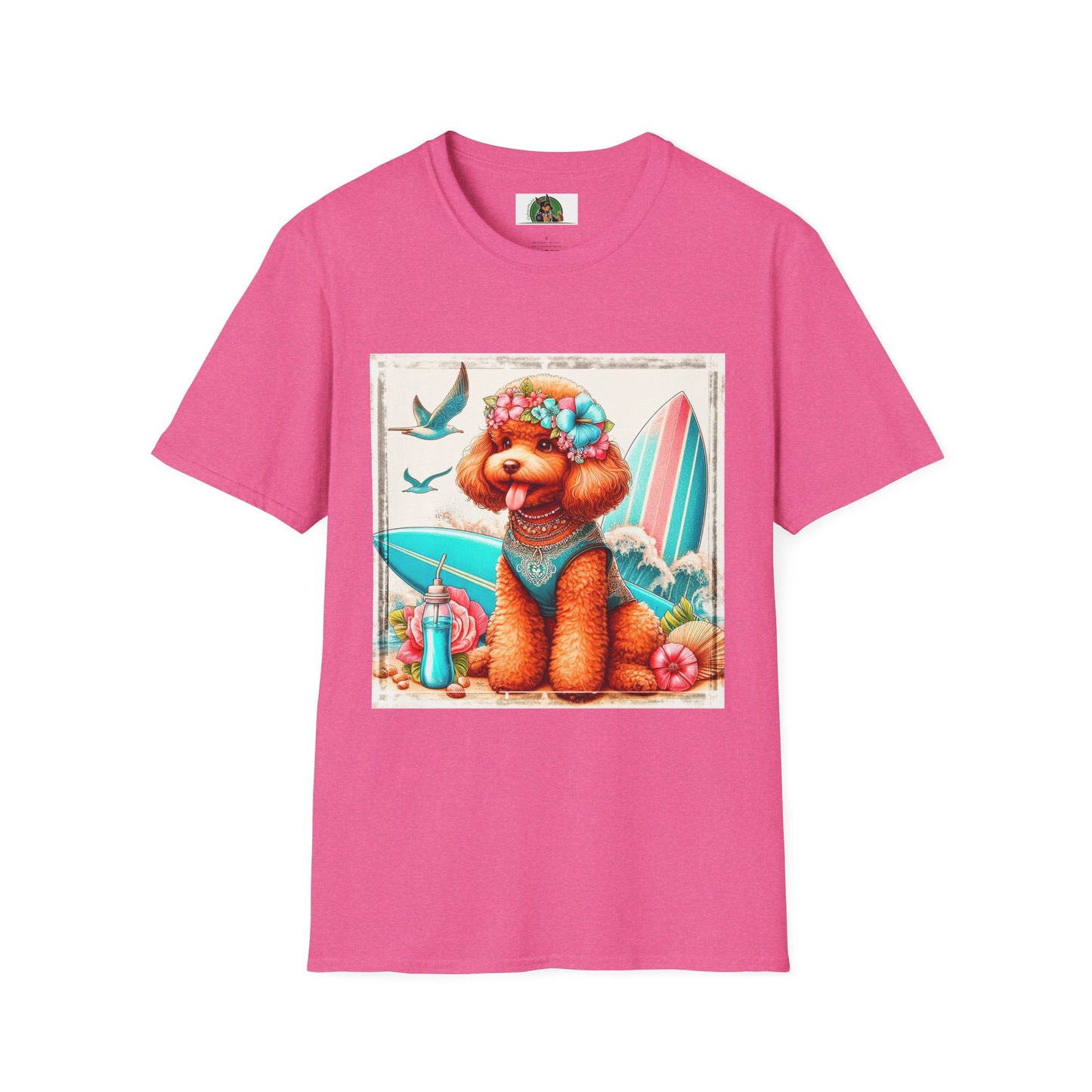 Poodle T-Shirt Printify S Heather Heliconia