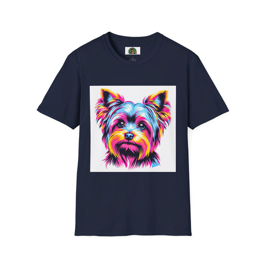 Yorkie T-Shirt Printify S Navy 