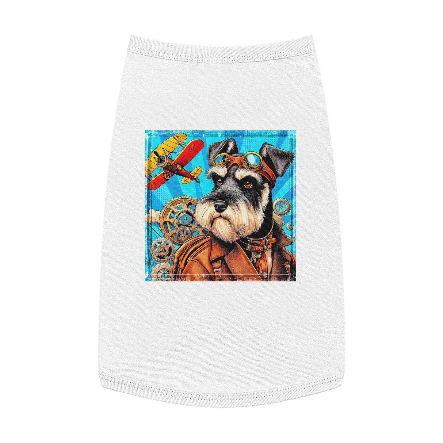 Pet Tank Top Miniature Schnauzer Pets Printify L White 