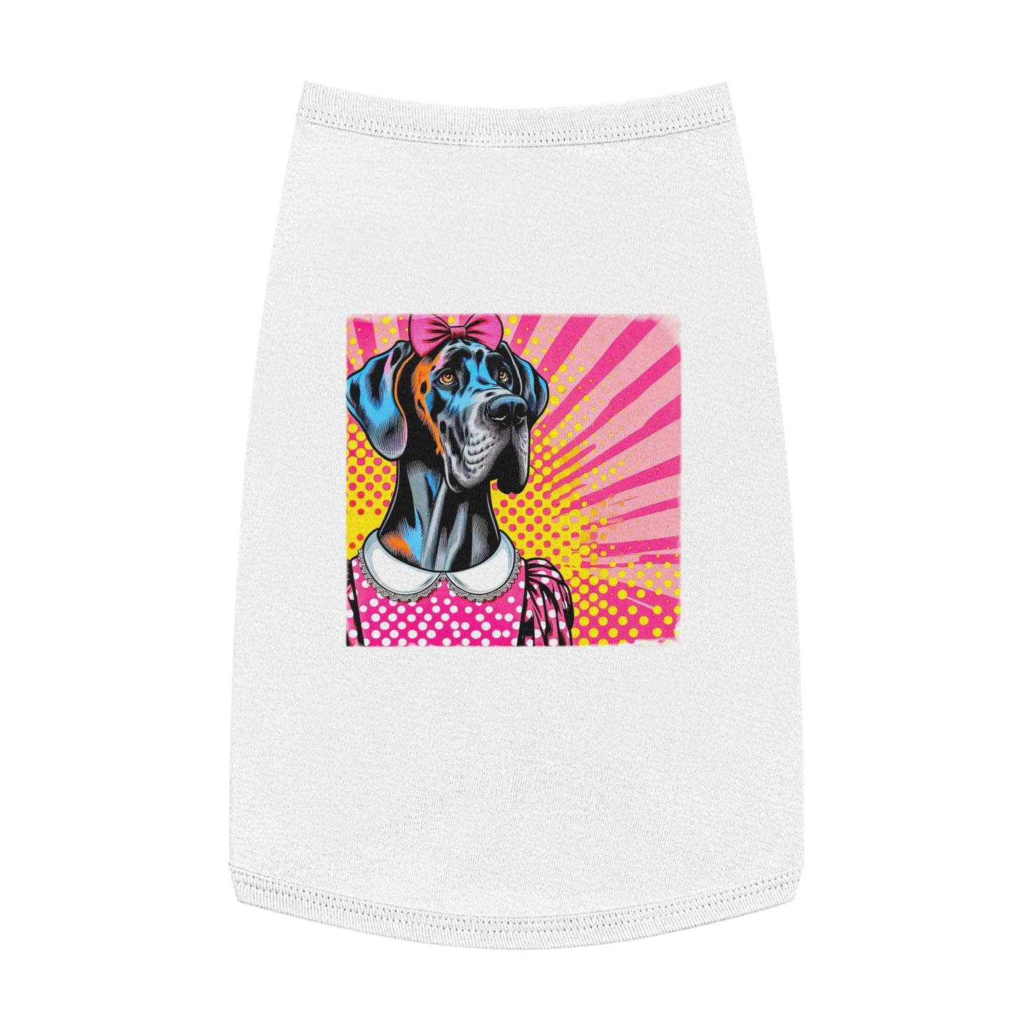 Pet Tank Top Great Dane Pets Printify L White