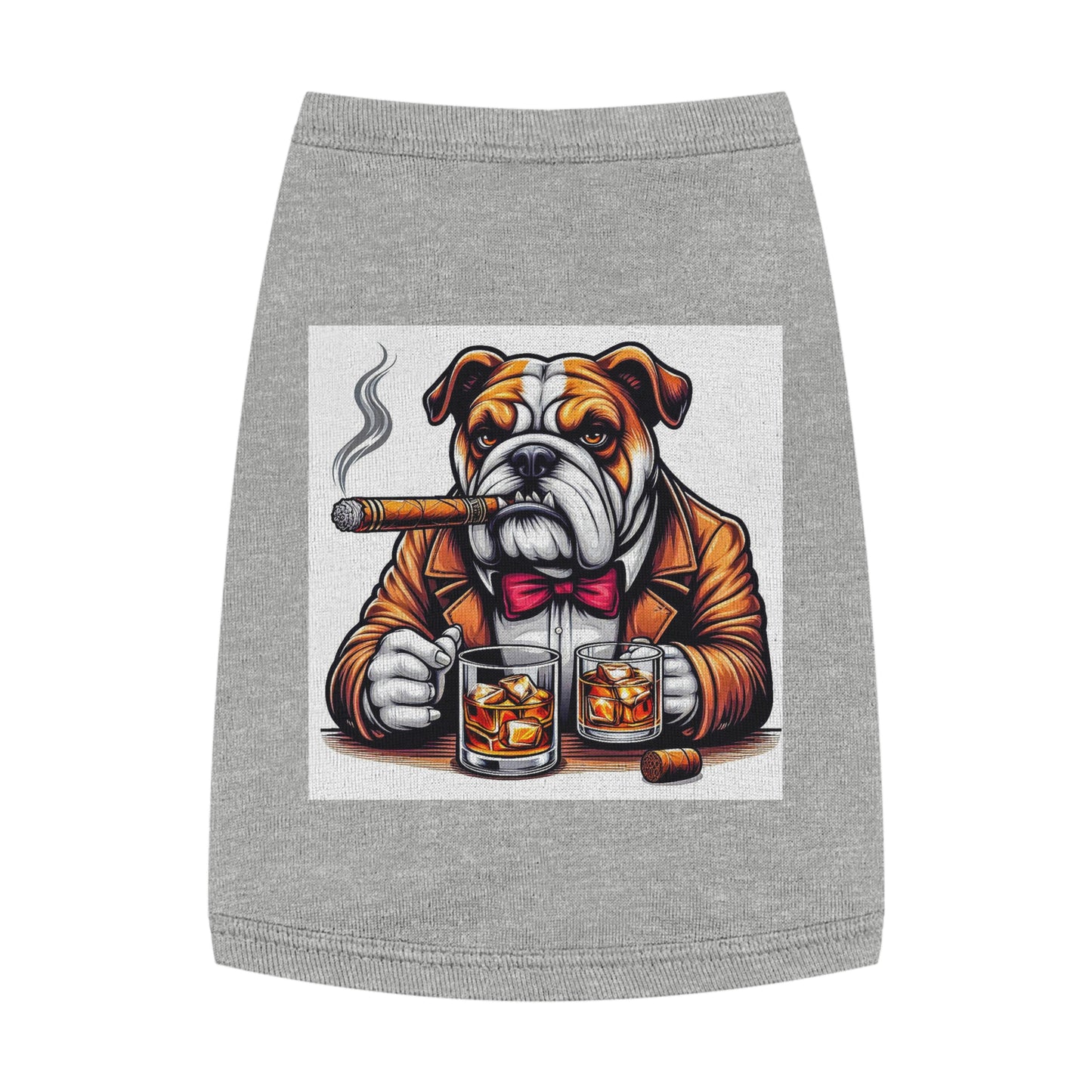 Pet Tank Top Bulldog Pets Printify M Heather 