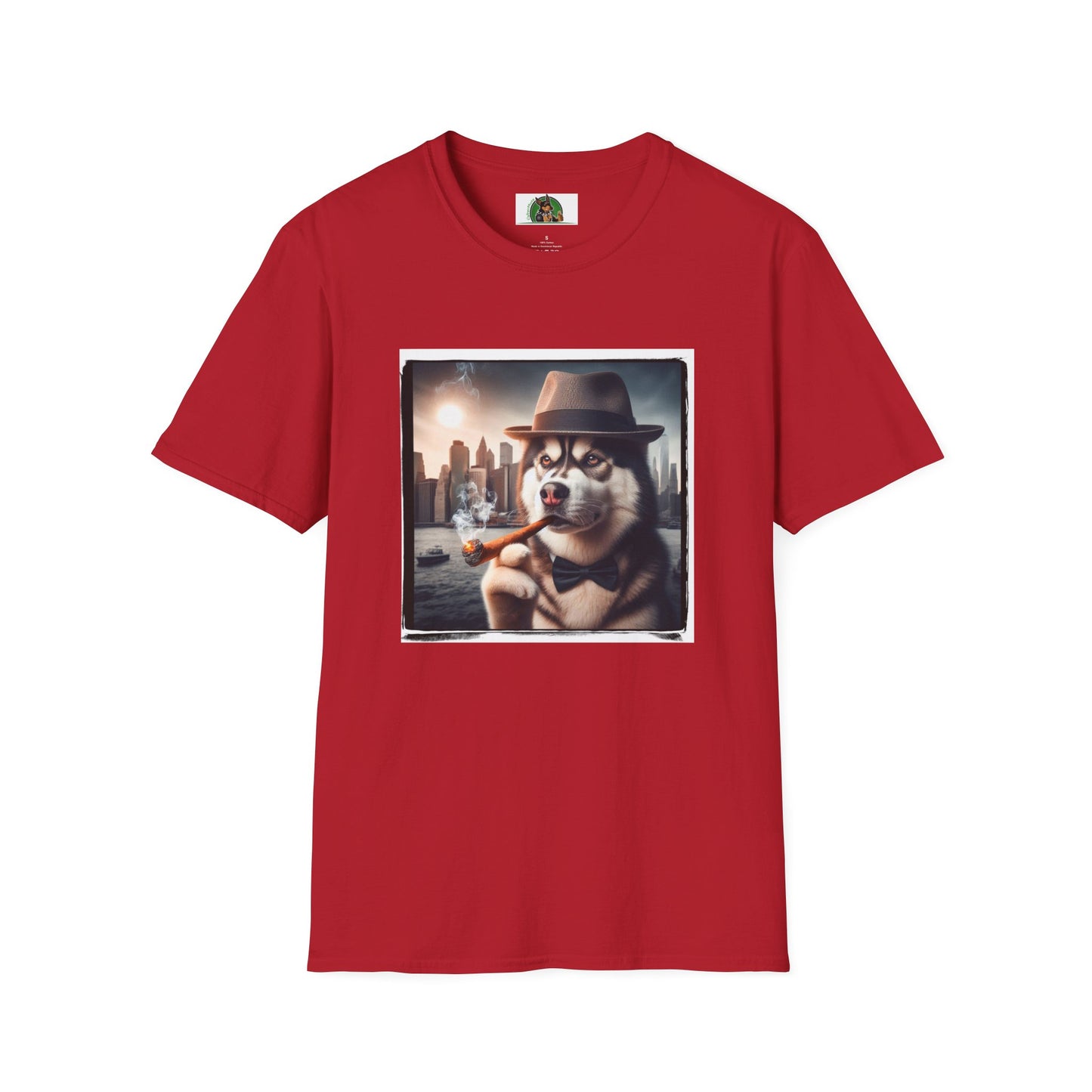 Husky T-Shirt Printify S Cherry Red 