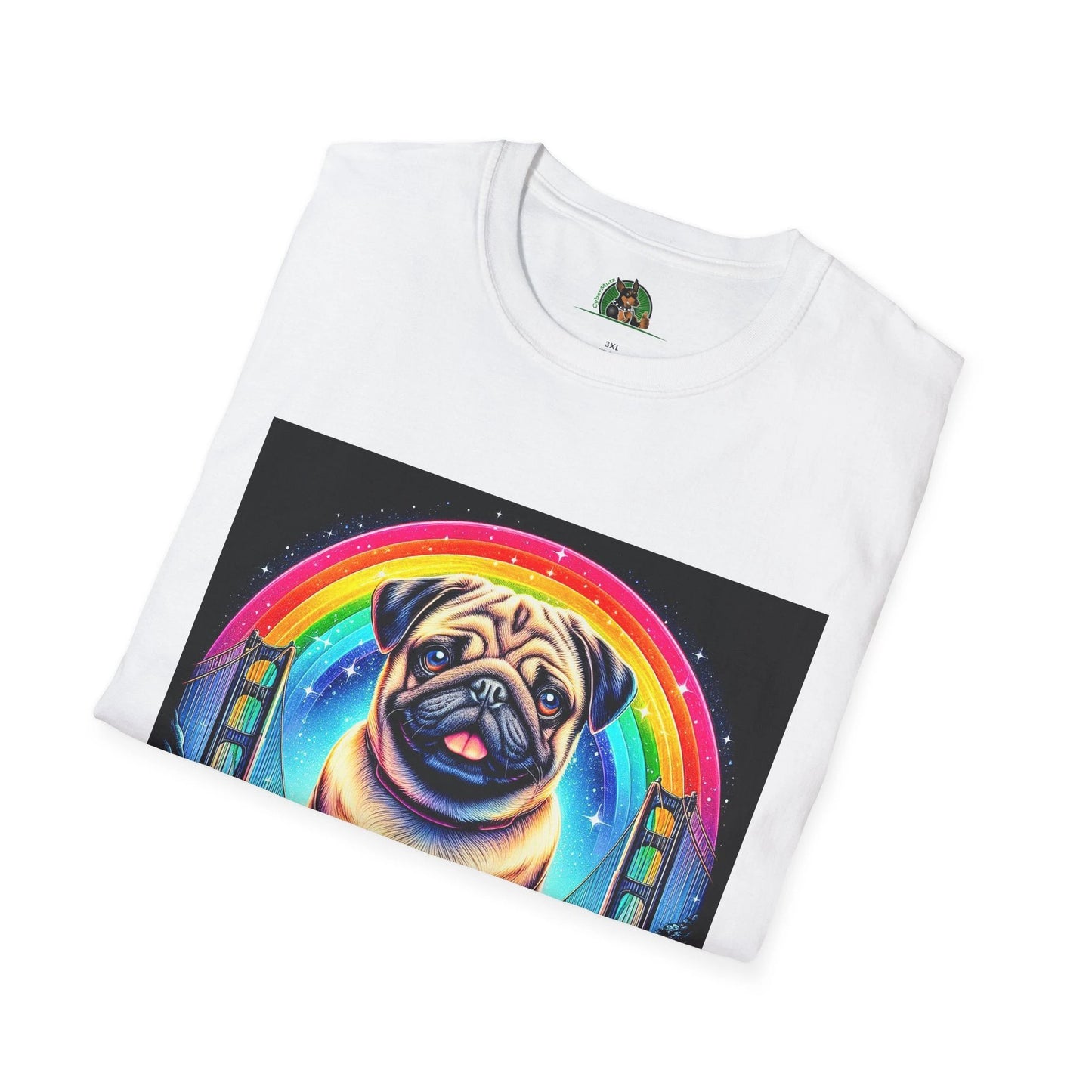 Pug Rainbow T-Shirt T-Shirt Printify
