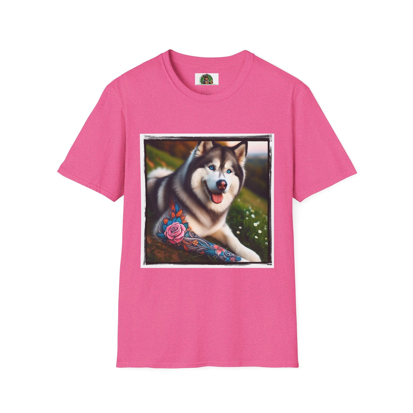 Husky T-Shirt Printify S Heather Heliconia 