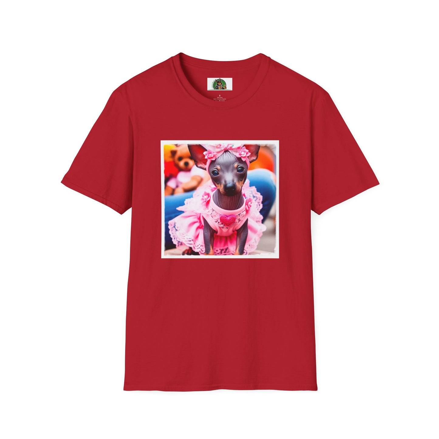 Mexican Hairless Dog T-Shirt Printify S Cherry Red 