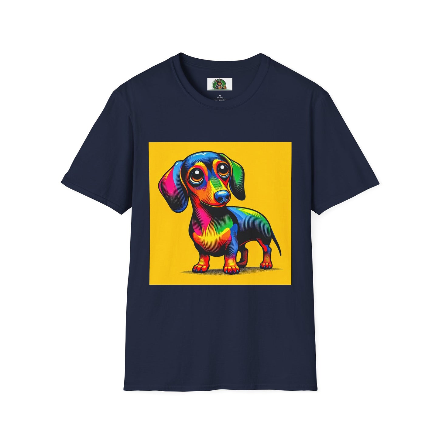 Dachshund big eyes t shirt T-Shirt Printify S Navy