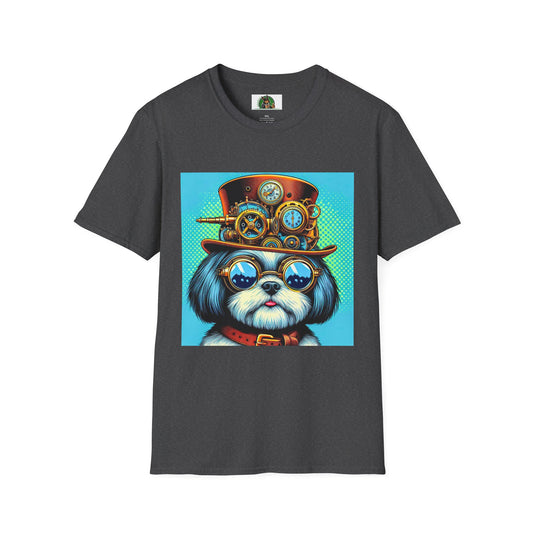 Shih Tzu steam punk cutie T-Shirt Printify XS Dark Heather