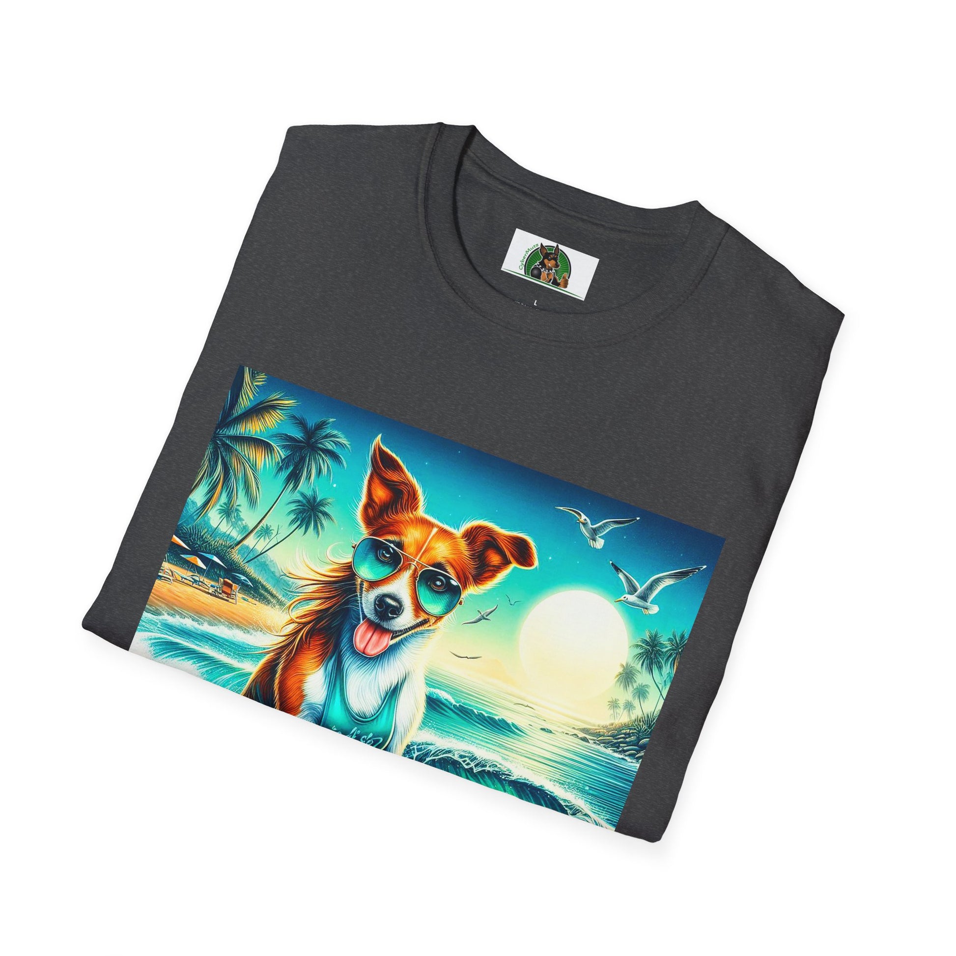 Jack Russell Surfer W/Shades T-Shirt Printify