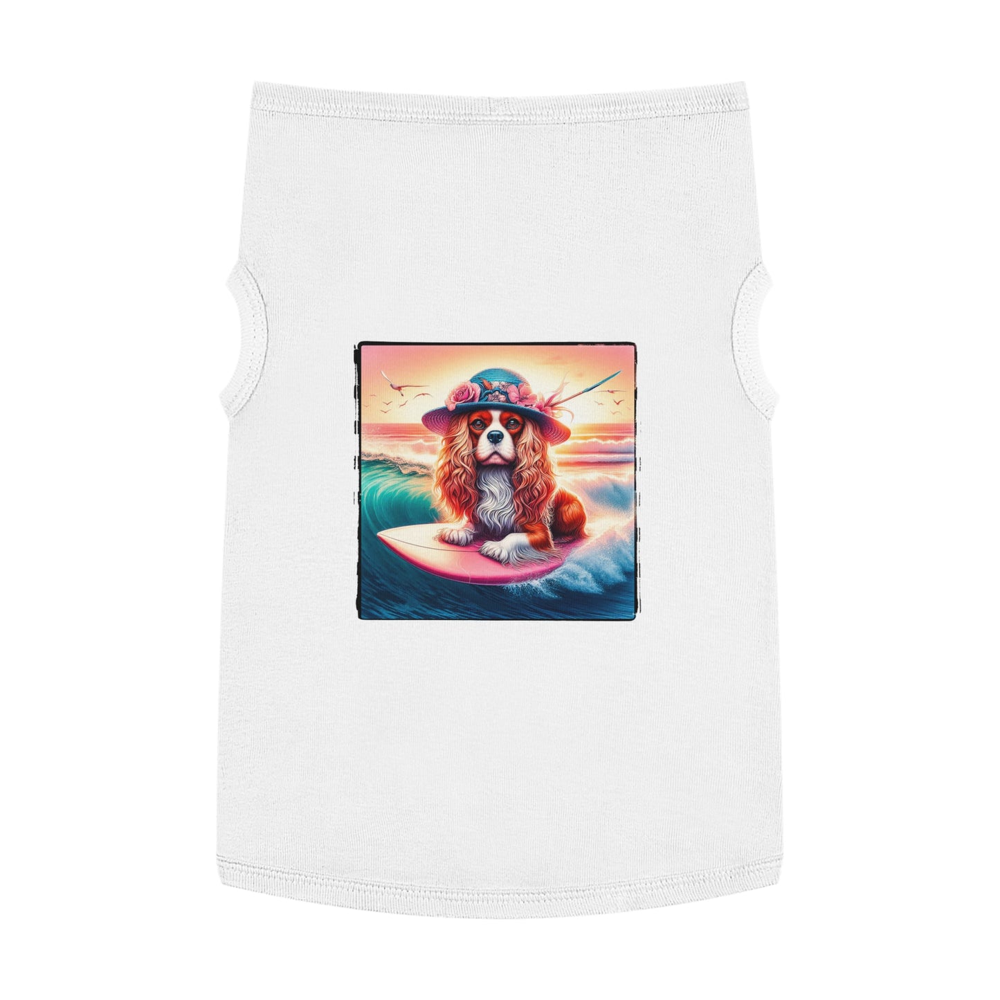 Pet Tank Top Cavalier King Charles Spaniel Pets Printify XL White 