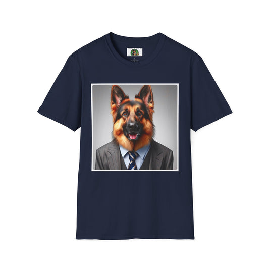 German Shepherd Dog "My Alter Ego Dog" Unisex Softstyle T-Shirt T-Shirt Printify S Navy 