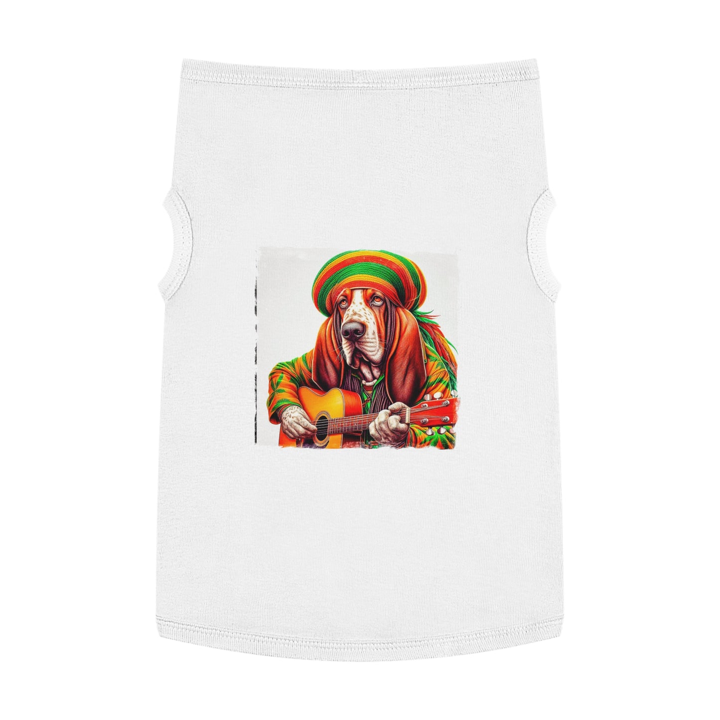 Pet Tank Top Basset Hound Pets Printify XL White